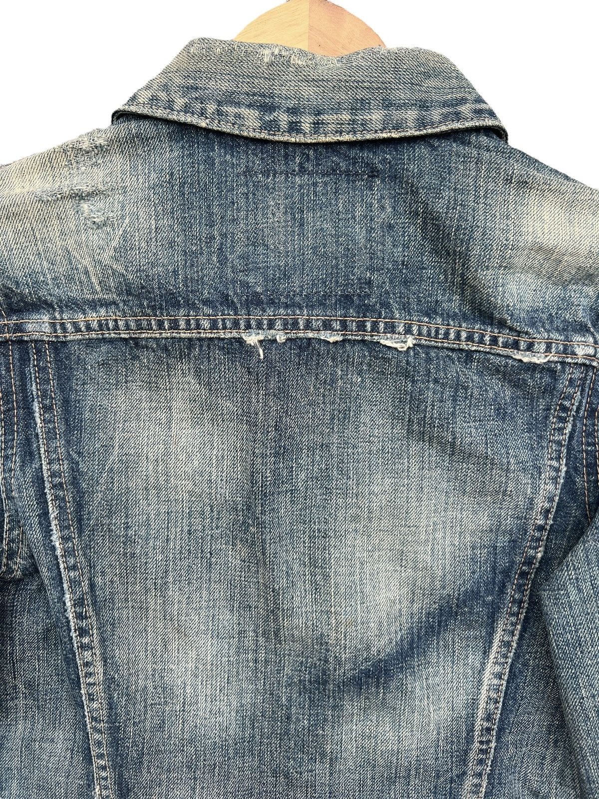 Japanese Brand RNA Japan Distressed Mudwash Denim Jacket Size S / US 4 / IT 40 - 5 Thumbnail