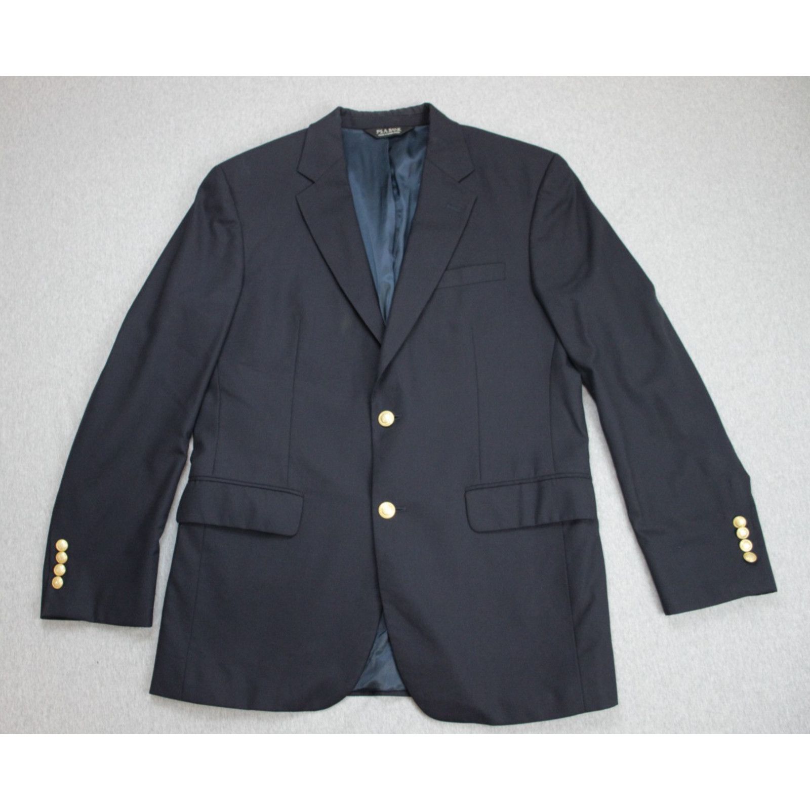 Jos. A. Bank Jos A Bank Blazer 40R Navy Blue 100% Wool Gold Buttons Size 40R - 2 Thumbnail
