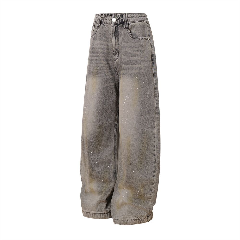 Japanese Brand × Vintage Punk men's ink-splashed distressed scimitar jeans Size US 32 / EU 48 - 2 Thumbnail