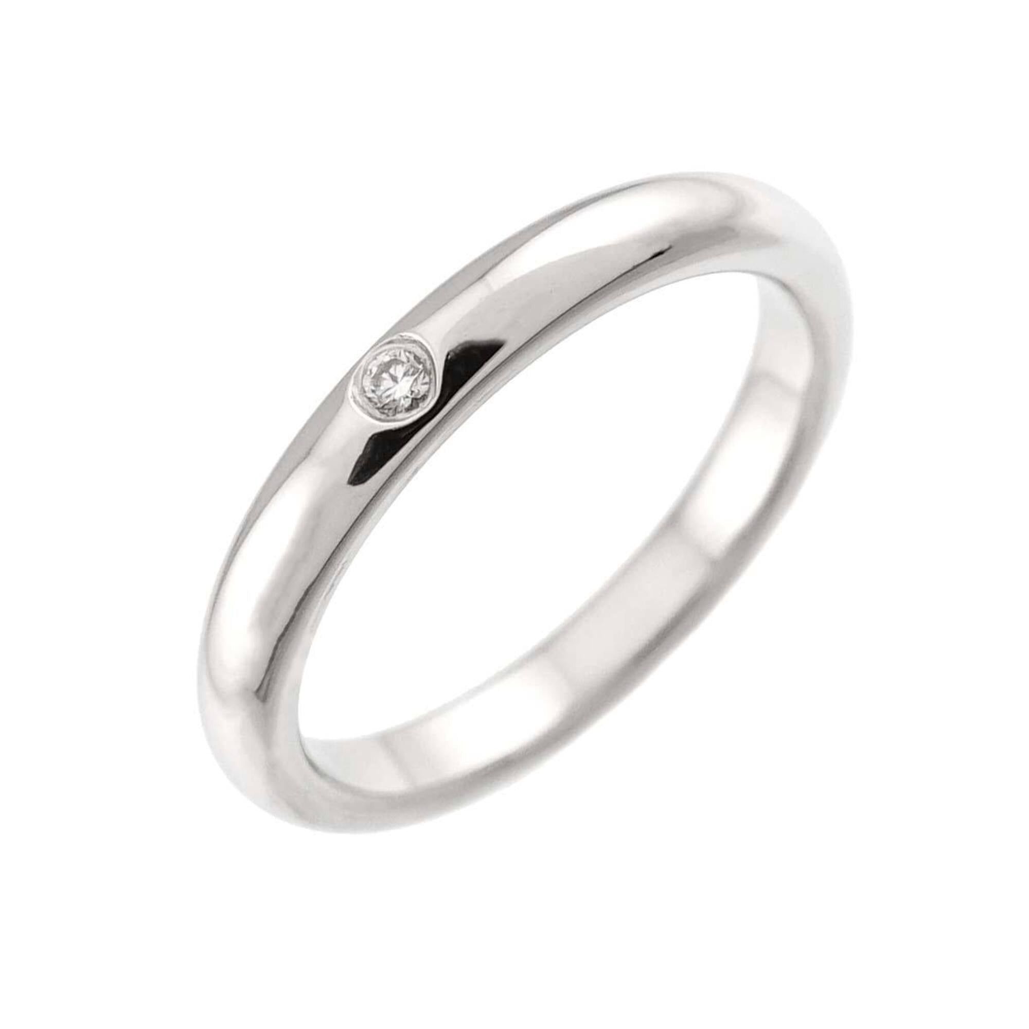 Tiffany & Co. Tiffany & Co. Stacking Band Ring with 1 Diamond, Platinum. Size ONE SIZE - 1 Thumbnail