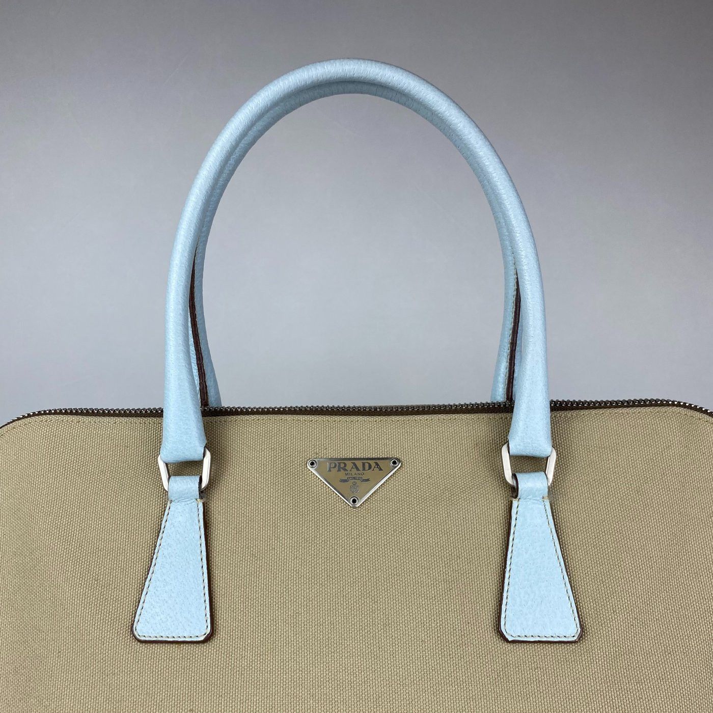 Prada Prada Vintage Canvas and Leather Bowler Bag Size ONE SIZE - 9 Thumbnail