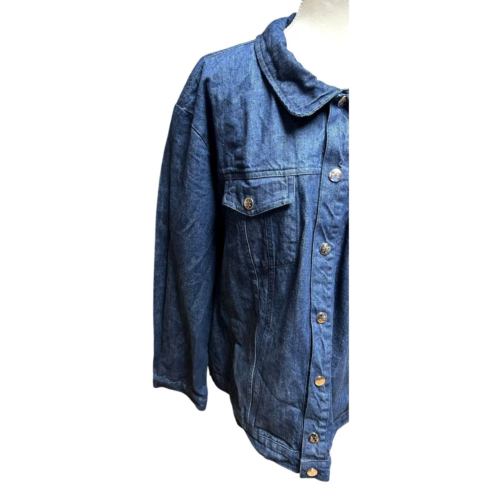 Walmart Walmart Blue Jean Jacket Adult Unisex 2XL Button Down Denim Long Sleeve Jacket Size US XXL / EU 58 / 5 - 3 Thumbnail