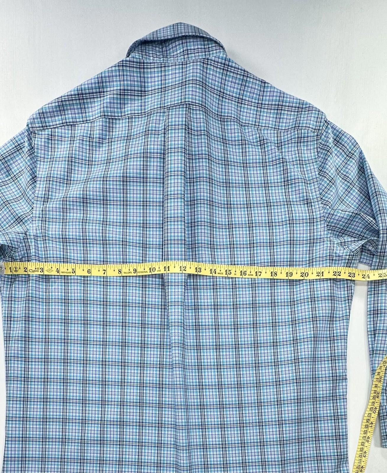Lauren Ralph Lauren Ralph Lauren Stretch Plaid Button Down Blue Men L 16.5-32/33 Size US L / EU 52-54 / 3 - 4 Thumbnail