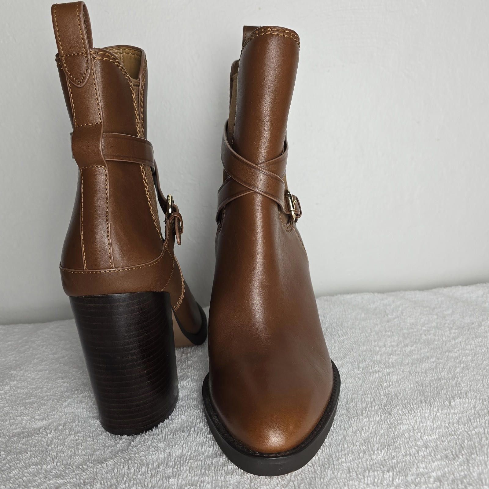 Coach Coach Saddle Brown Jackson Booties Boots Pull On Cognac Brow Size US 10 / IT 40 - 3 Thumbnail