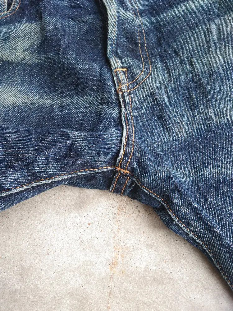 Japanese Brand Vintage Redline Denime Selvedge Thrashed Distressed Jeans Size US 29 - 9 Thumbnail