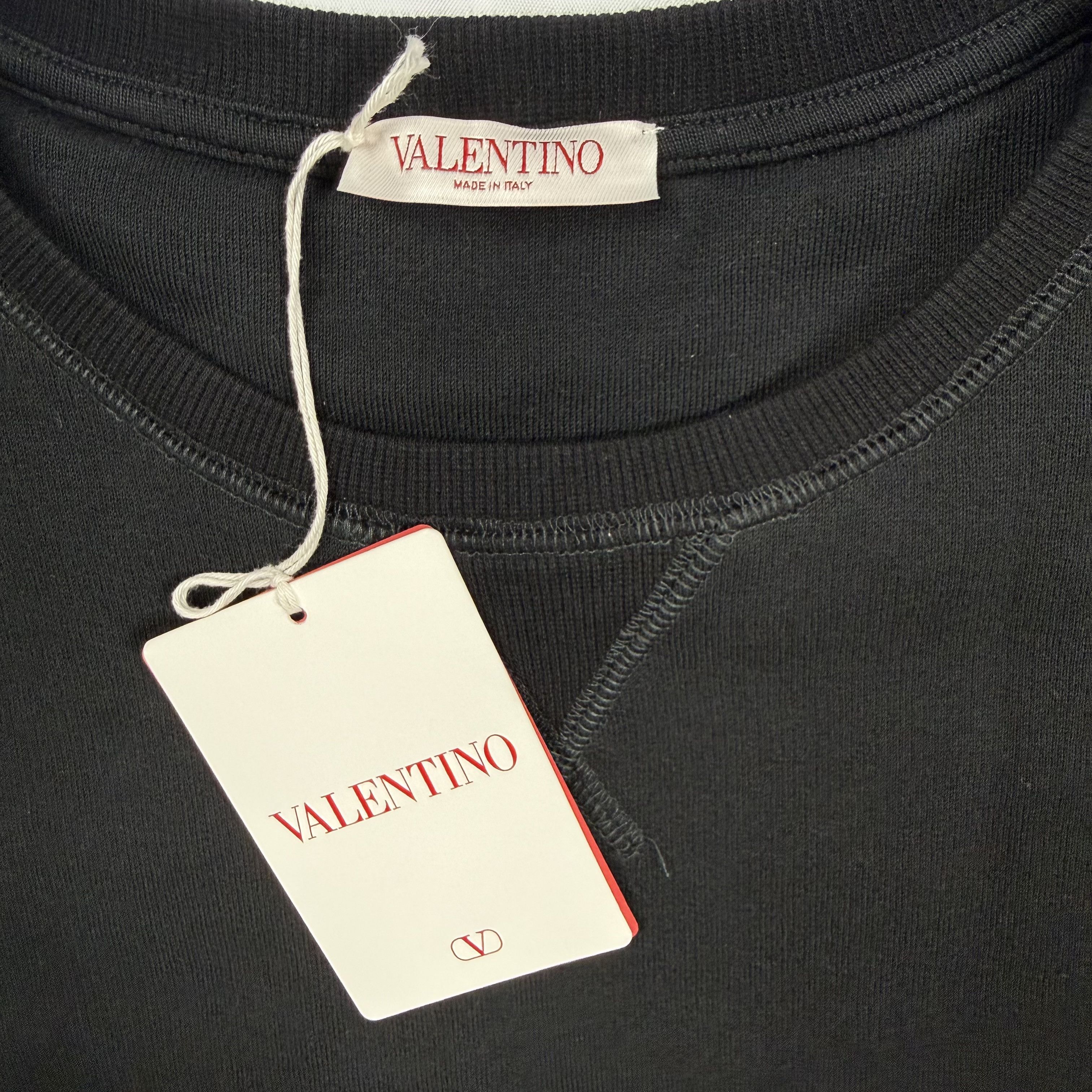 Valentino Valentino Mens Black Crewneck Sweatshirt Maison Patch NEW Size US XL / EU 56 / 4 - 3 Thumbnail