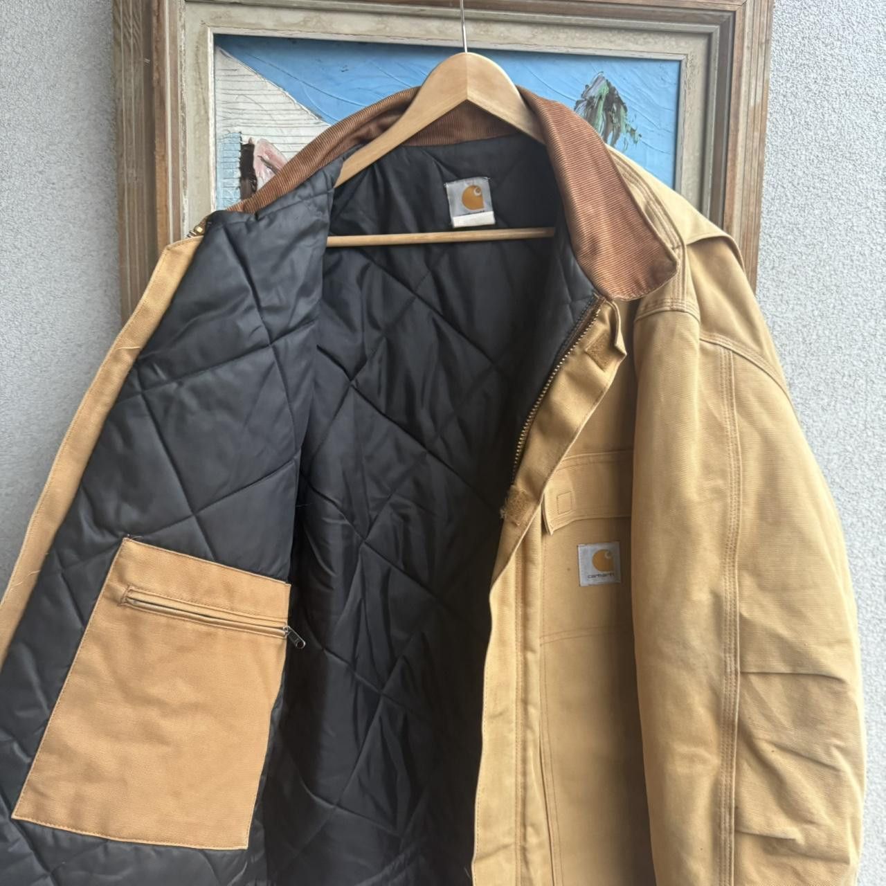 Carhartt Carhartt Vintage 90s Chore Coat Jacket Beige Workwear Size US XL / EU 56 / 4 - 8 Thumbnail