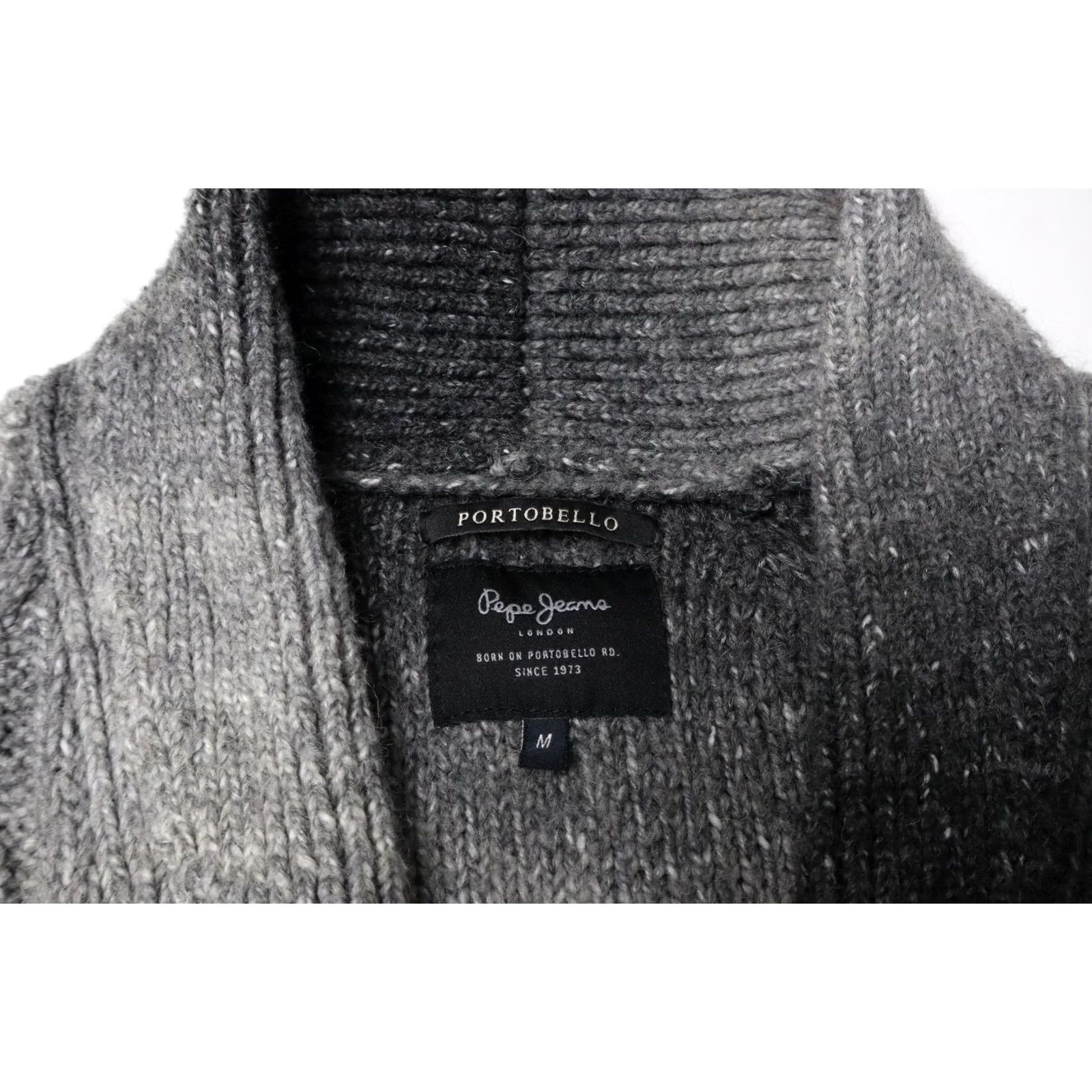 Pepe Jeans PEPE JEANS Portobello Jumper Men's Cardigan Wool Blend Knit Shawl Collar MEDIUM Gray Size US M / EU 48-50 / 2 - 7 Thumbnail