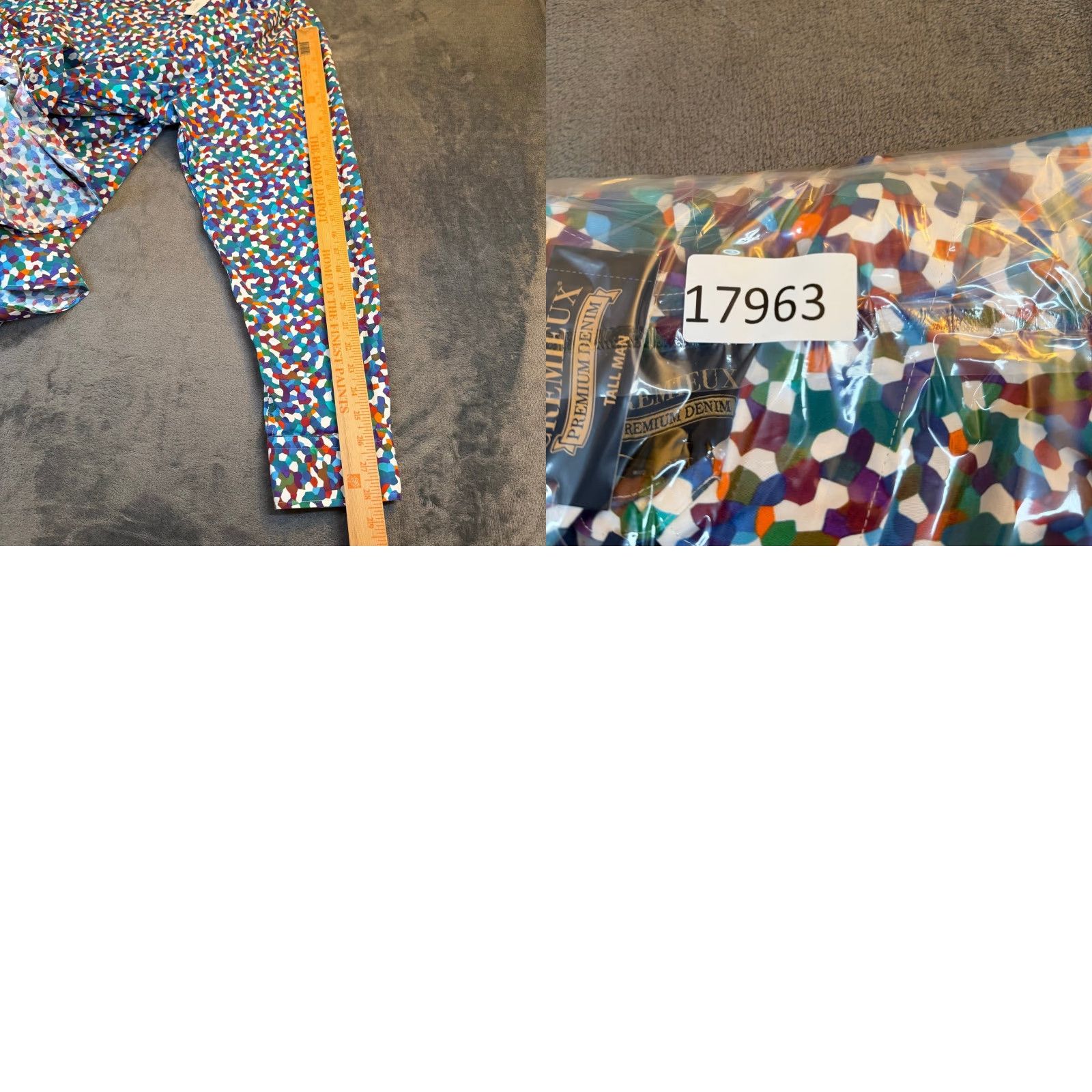 Cremieux Cremieux Geometric Mosaic Multicolor Shirt Mens 3XT NWT Big & Tall Button-Up Collared Long Sleeve Stretch Cotton Blend 98% Cotton 2% Spandex Size US XXL / EU 58 / 5 - 8 Thumbnail