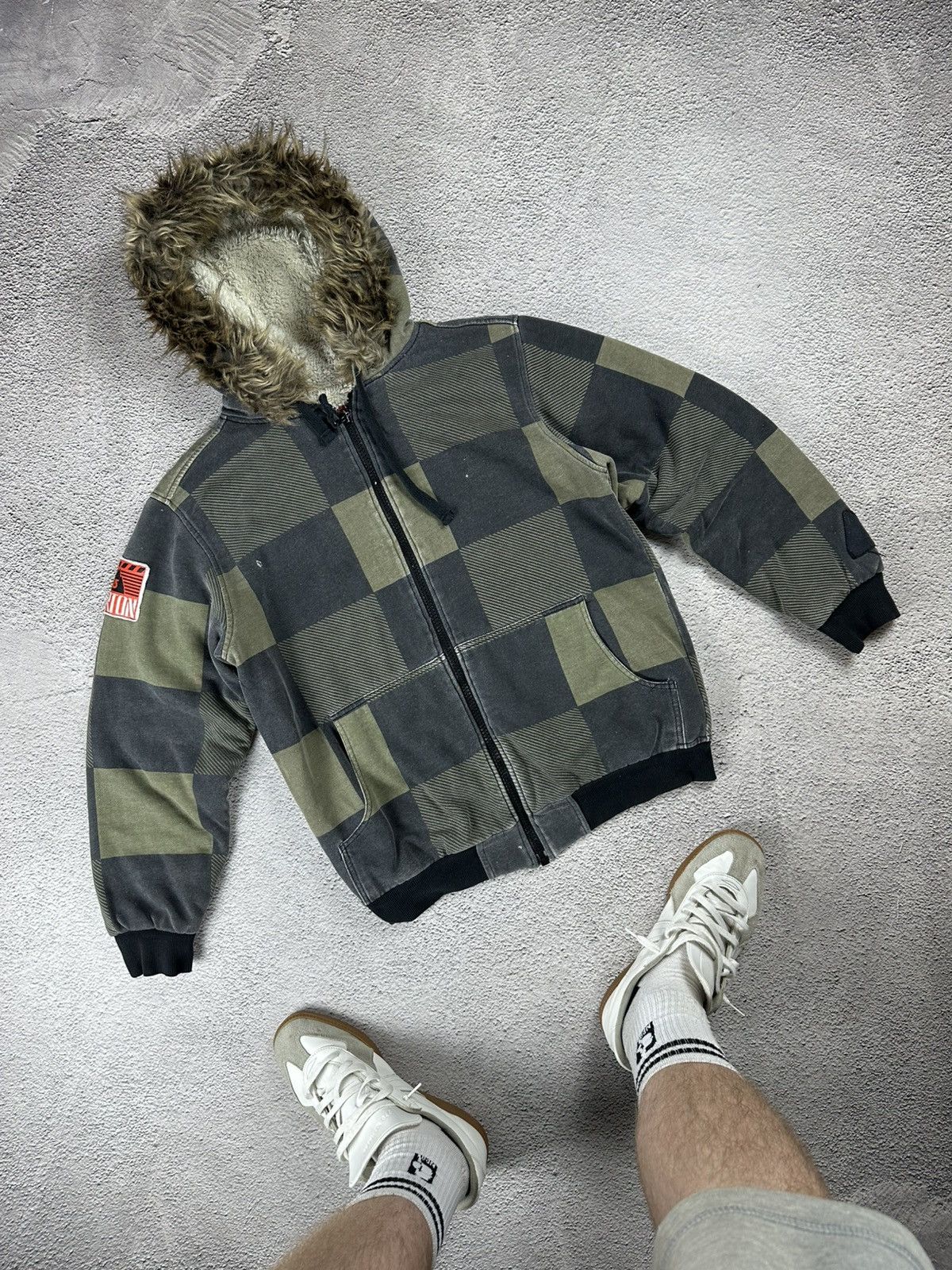 Other VTG Fur Fuzzy Faux Bomber Jacket Japan Y2K Hype Style Size US M / EU 48-50 / 2 - 3 Thumbnail