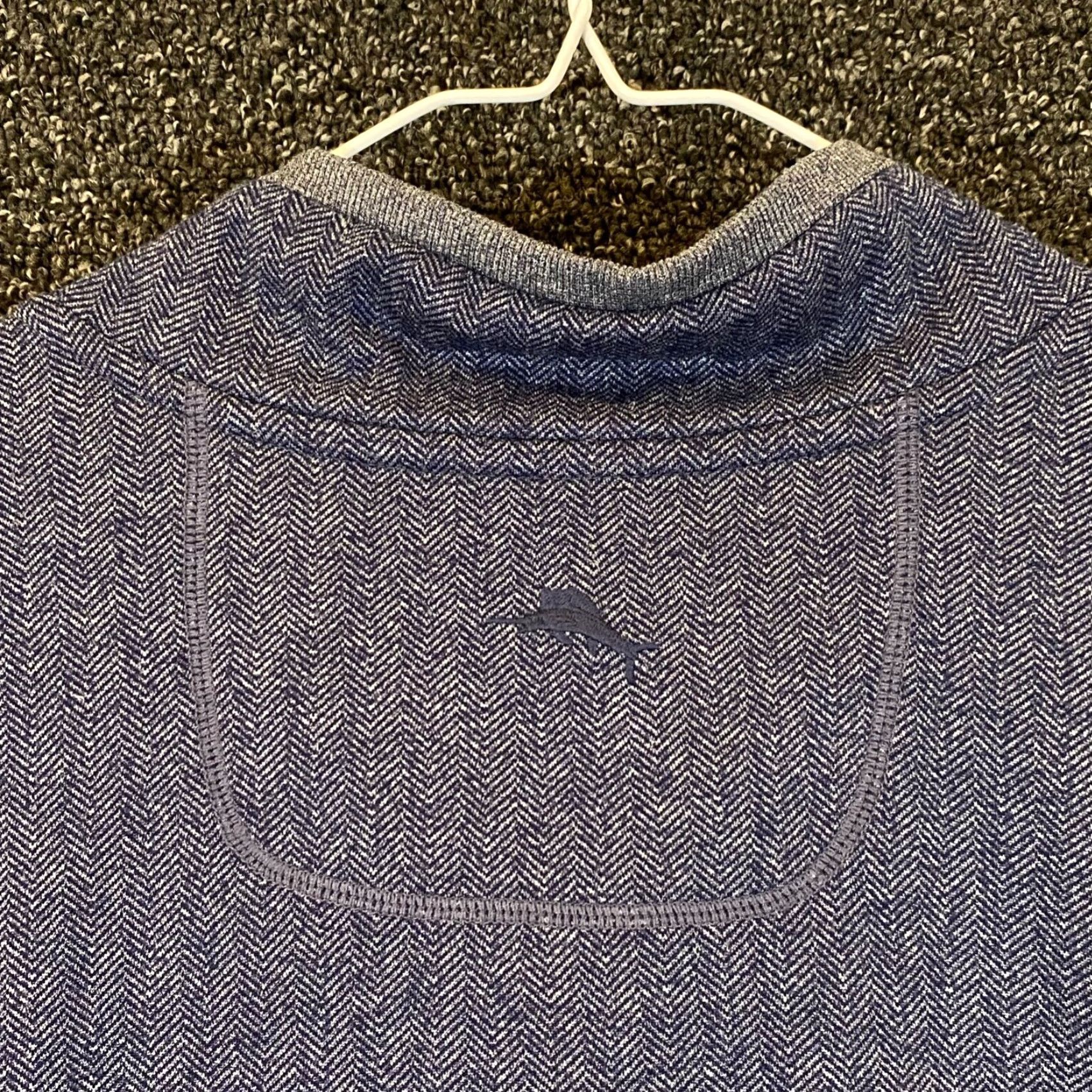 Tommy Bahama Tommy Bahama Sweater Mens Large Blue 1/4 Zip Pullover Golf Stretch Size US L / EU 52-54 / 3 - 7 Thumbnail