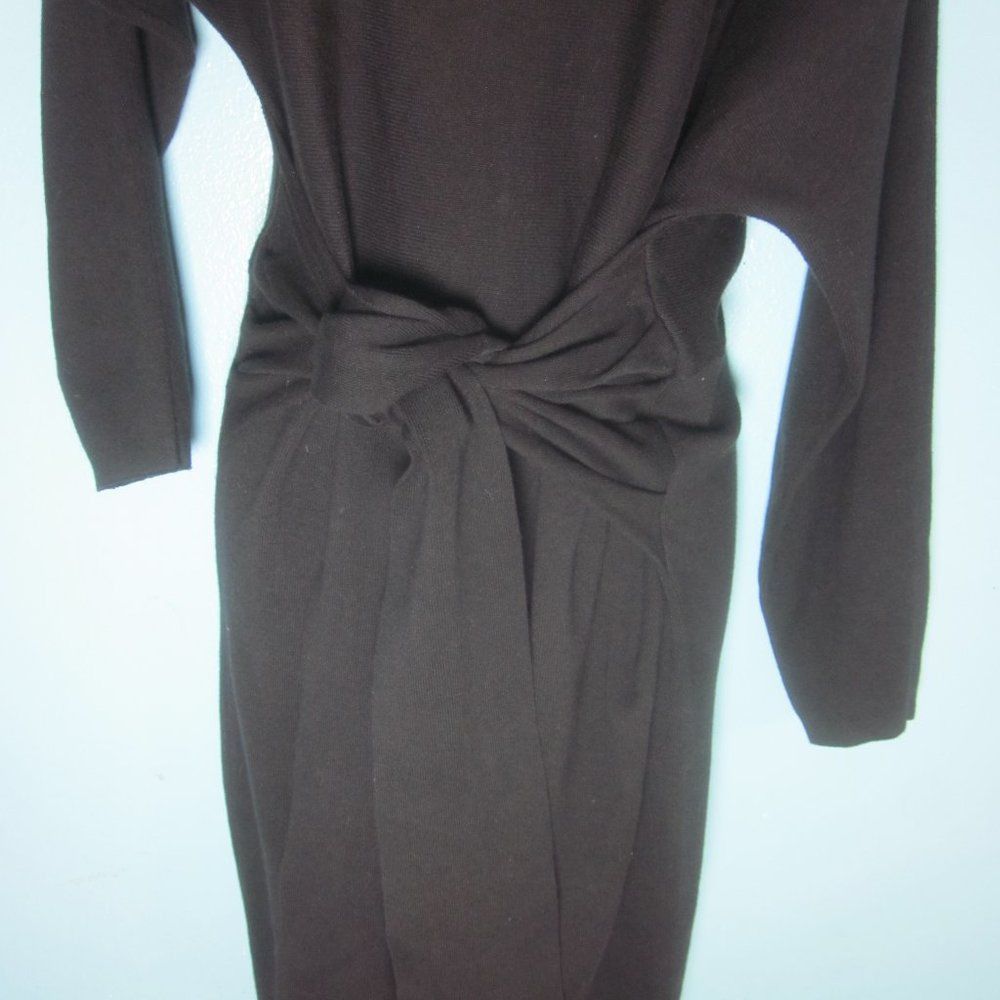 Other Runaway The Label Black "Moxie" Knit Long Sleeve Midi Sheath Size S / US 4 / IT 40 - 6 Thumbnail