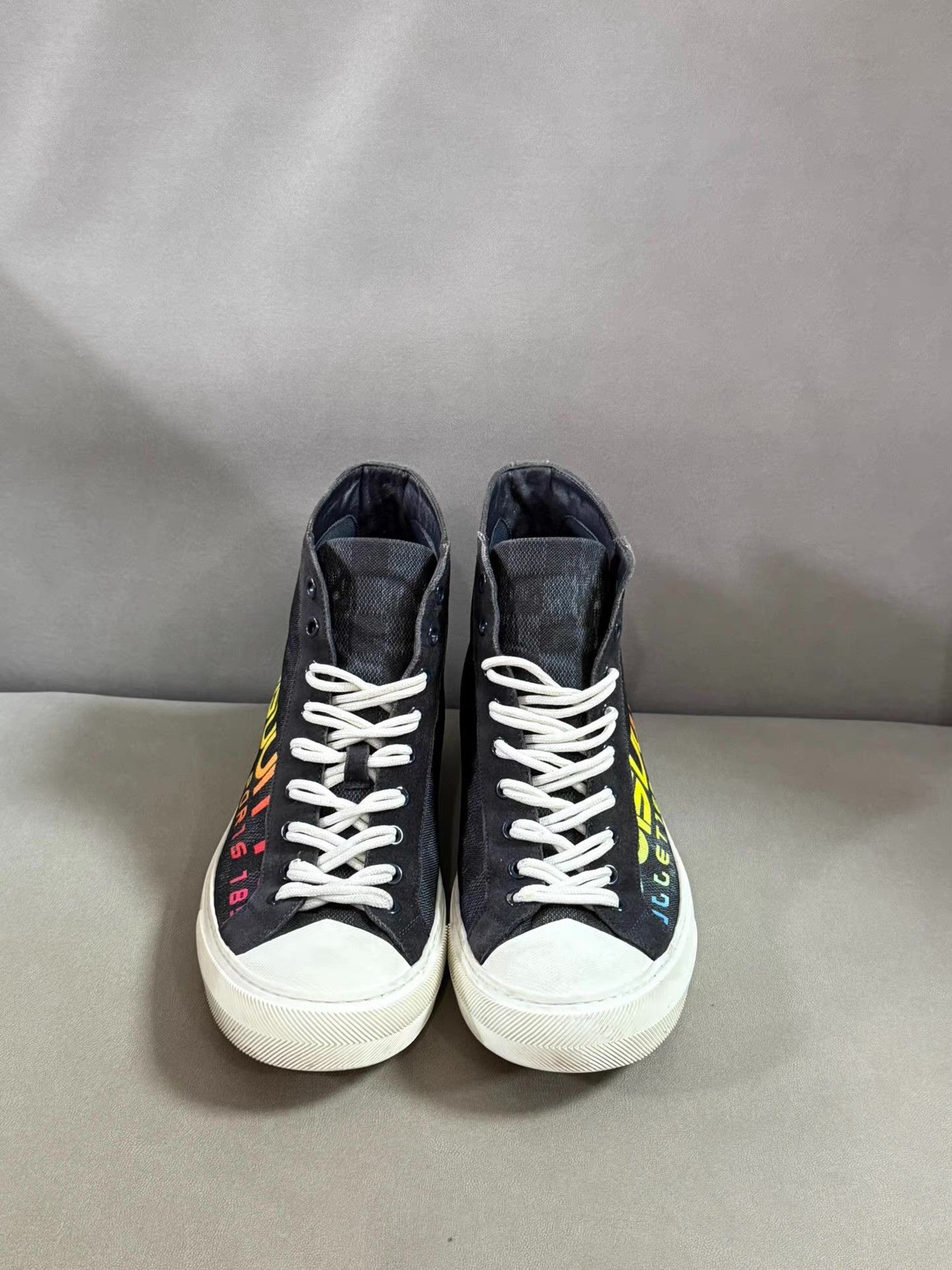 Louis Vuitton Louis Vuitton Rainbow Monogram Damier High-Top Sneakers Ｑ20 Size US 8 / EU 41 - 6 Thumbnail