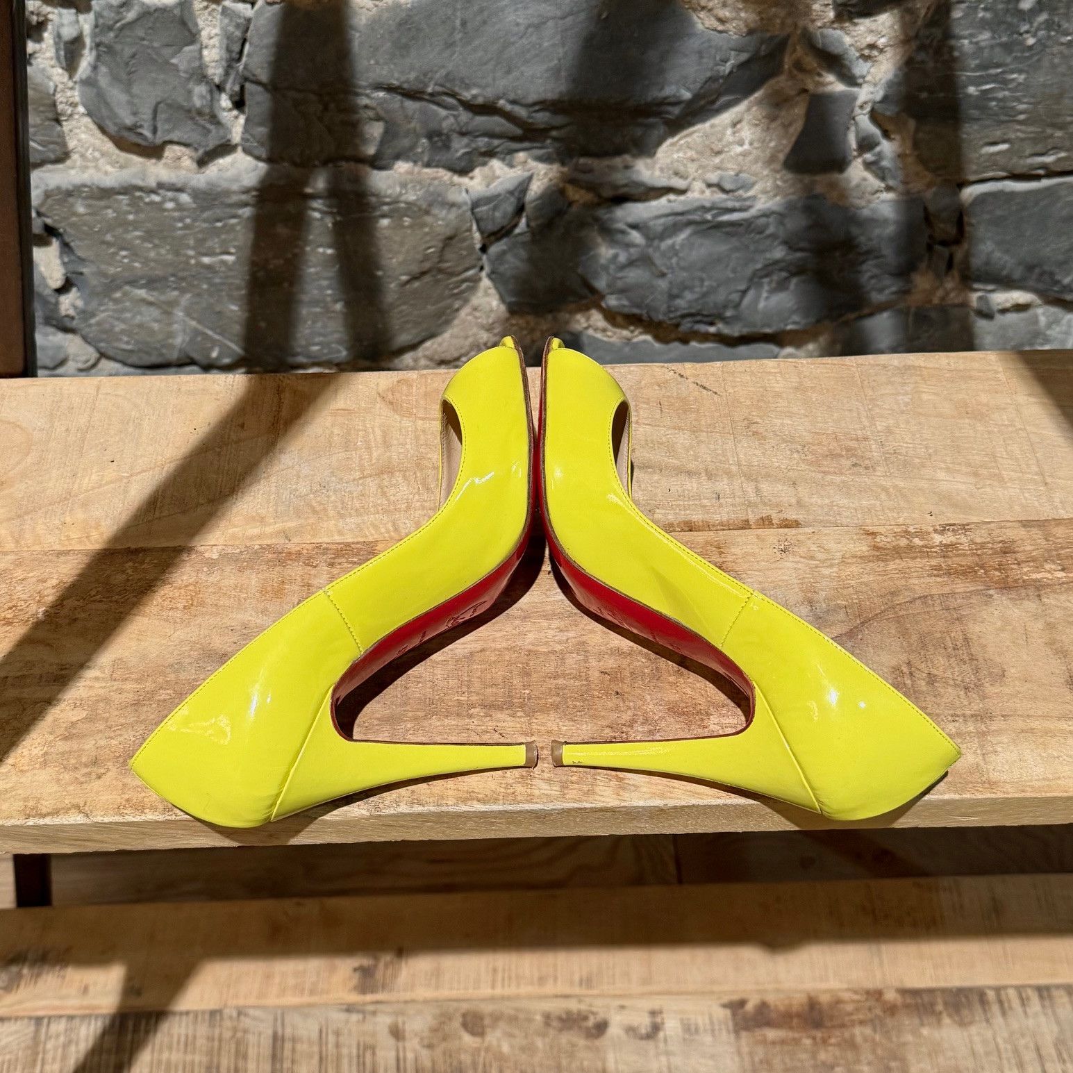 Christian Louboutin Christian Louboutin You You Yellow Patent 100 Pumps Size US 7.5 / IT 37.5 - 11 Thumbnail