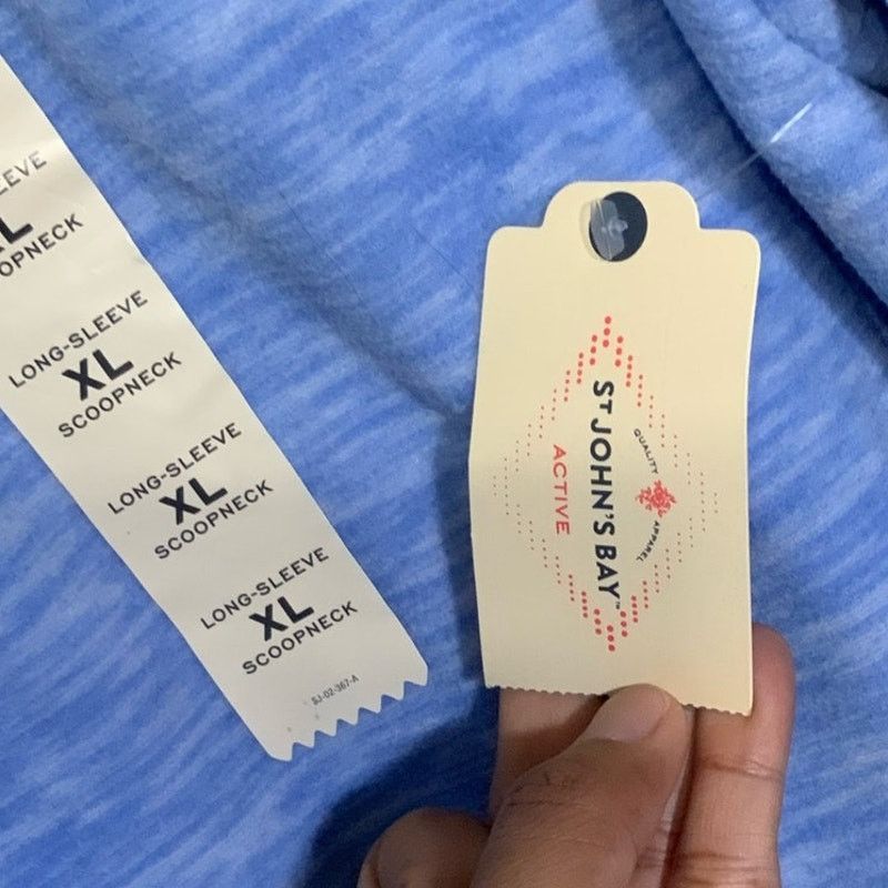 Unknown London St. Johns Bay Long Sleeve Active 1/4 Zip Sweater Blue XL Size XL / US 12-14 / IT 48-50 - 4 Thumbnail