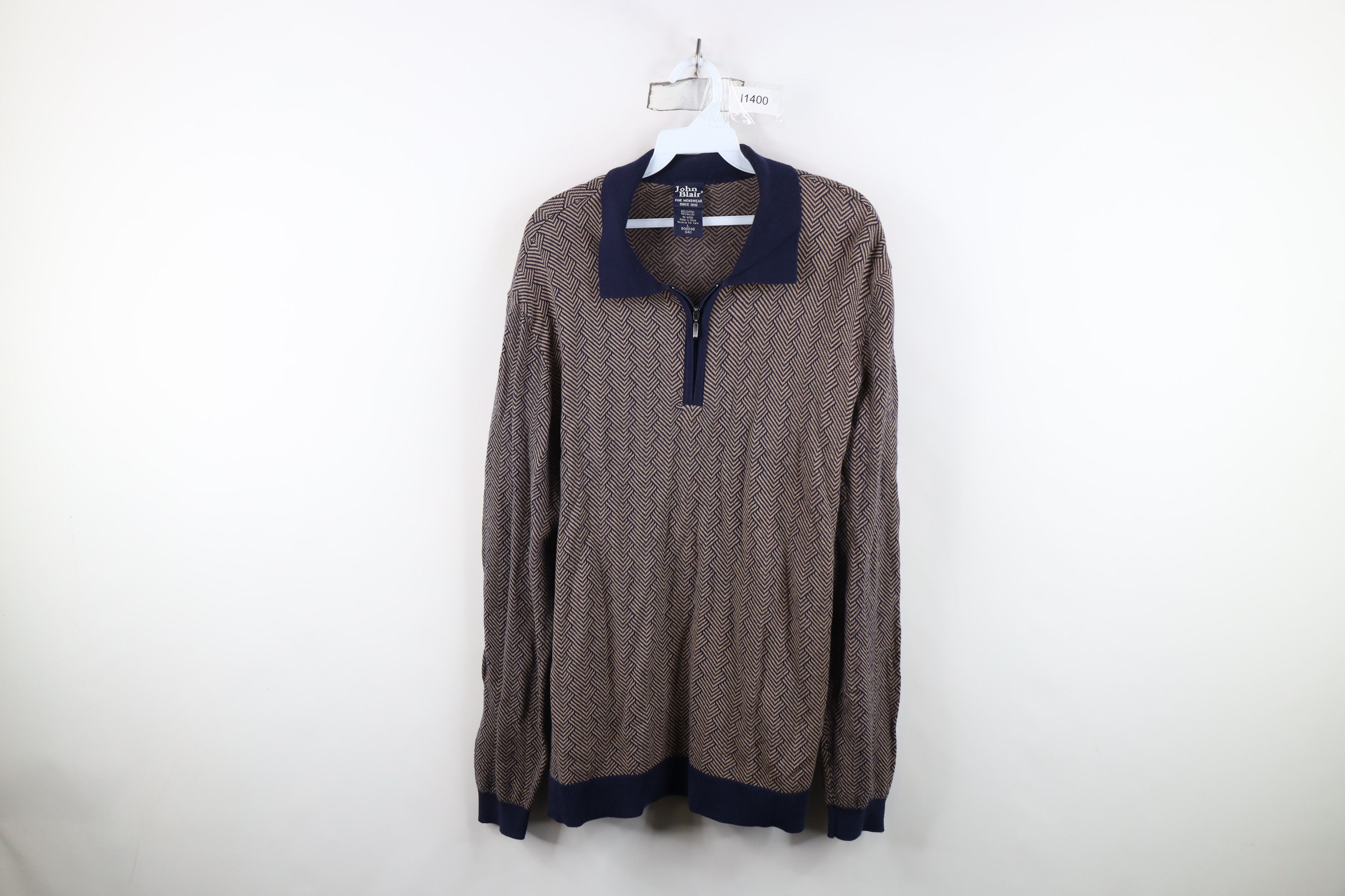 Vintage Vintage 90s Streetwear Lightweight Collared Pullover Sweater Size US L / EU 52-54 / 3 - 1 Thumbnail
