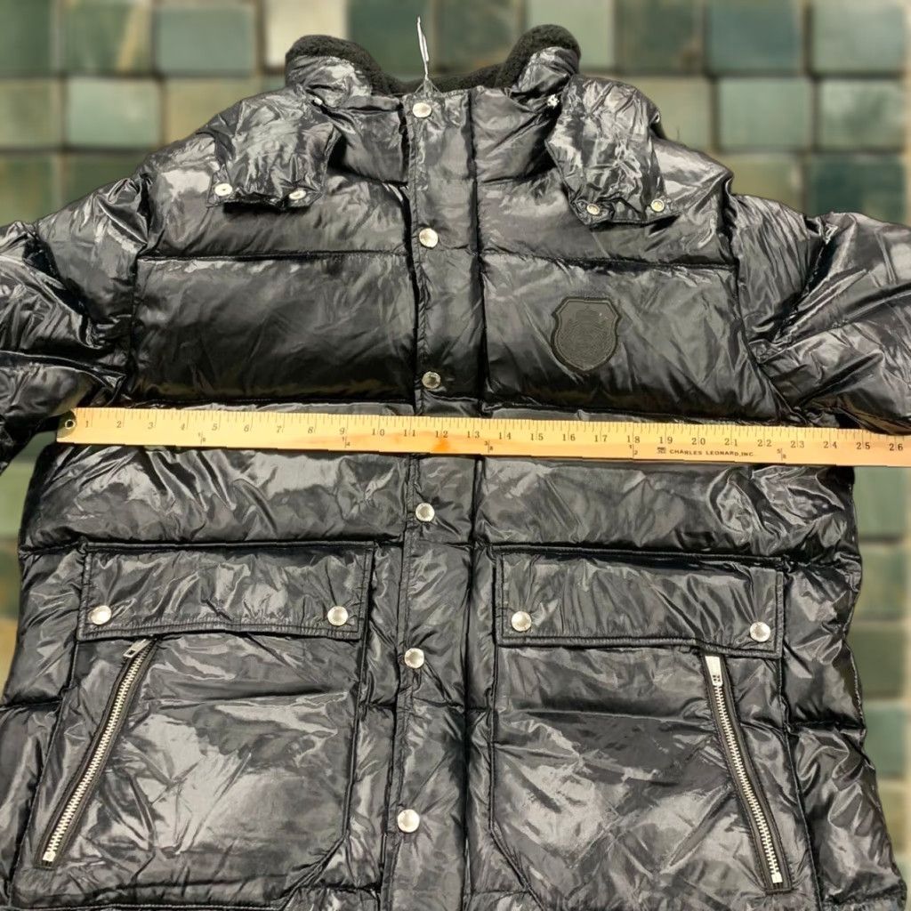 VINTAGE THE KOOPLES Blazon Down Hooded Jacket Men's XL Black