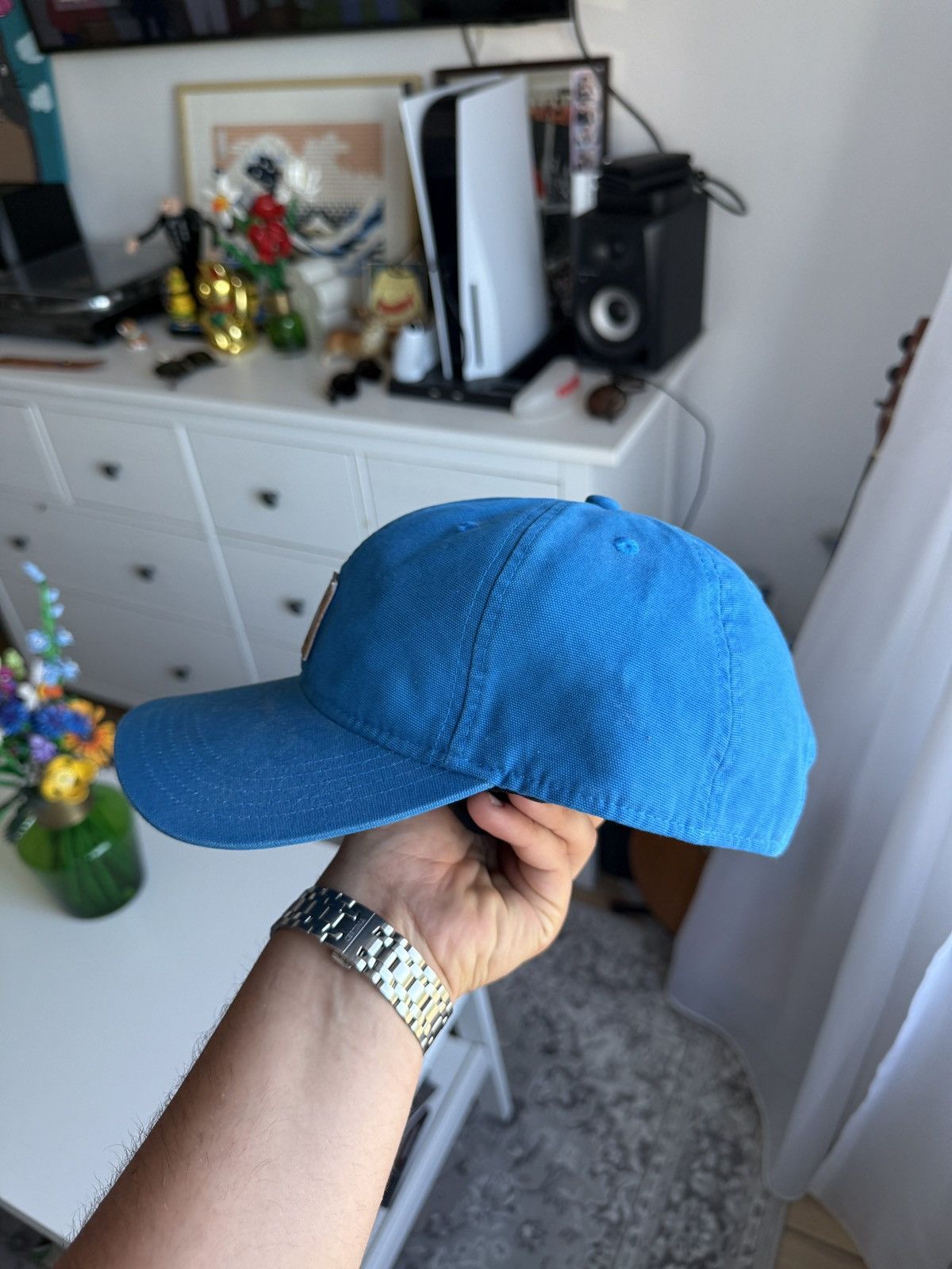 Carhartt Vintage 90s Carhartt big logo patch cap / hat workwear skate Size ONE SIZE - 5 Thumbnail