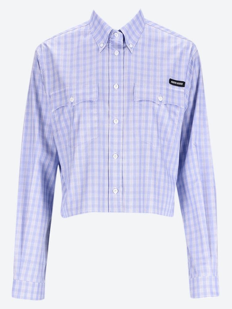 Miu Miu Check long sleeve shirt Size XS / US 0-2 / IT 36-38 - 1 Thumbnail