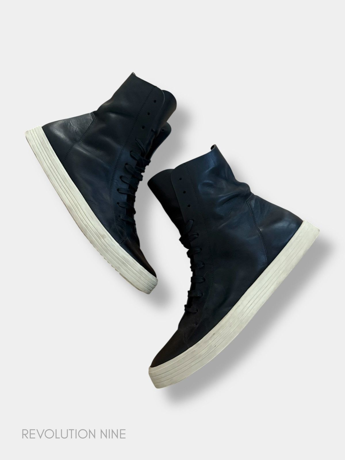 Rick Owens Rick Owens FW16 high top leather sneakers Size US 9 / EU 42 - 2 Thumbnail