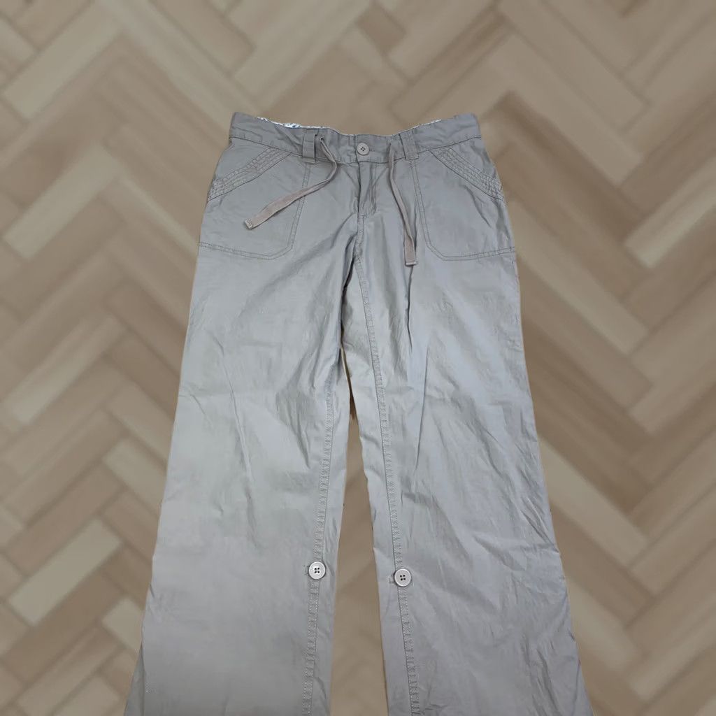 Vintage VINTAGE B.U.M. Equipment Pants Women 6 Tan Drawstring Roll Up Pockets Casual 13155 Size 28" / US 6 / IT 42 - 1 Thumbnail