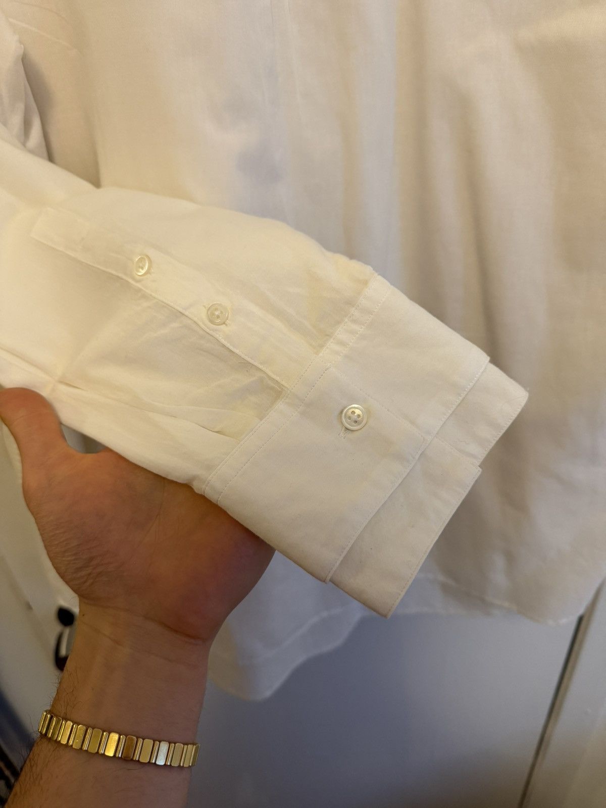 Stein SSStein double collar cuff silk cotton button up shirt Size US M / EU 48-50 / 2 - 7 Thumbnail