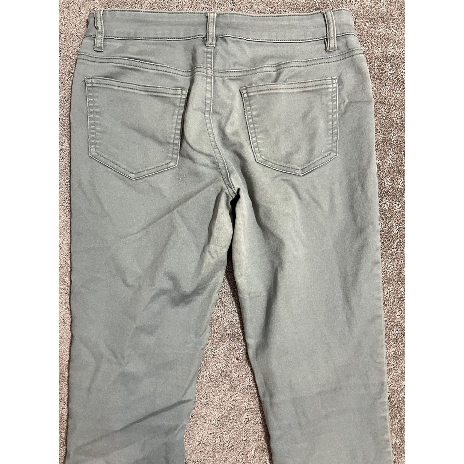Vintage LOVE FIRE Stretch Pants Size 5 Gray Solid Juniors Women Size 27" / US 4 / IT 40 - 4 Thumbnail