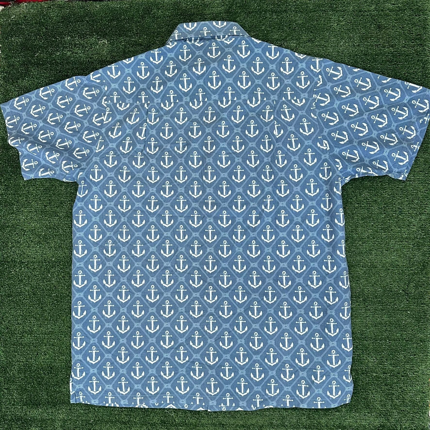 Other Happy Bay Anchor Print Hawaiian Shirt Preppy Nautical Coasta Size US M / EU 48-50 / 2 - 5 Thumbnail