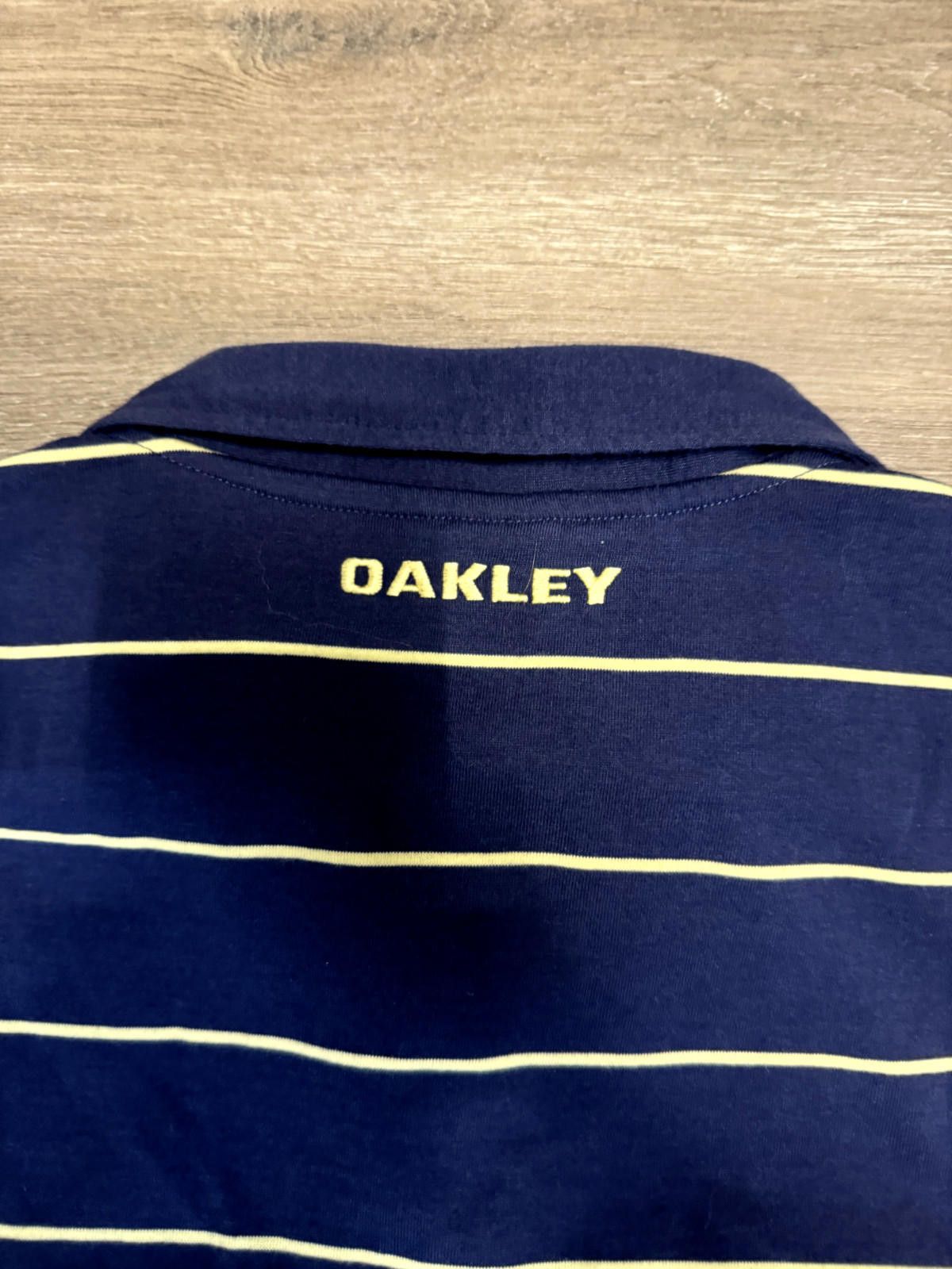 Oakley OAKLEY Casual SS Polo Shirt Blue & Yellow Striped Size US XL / EU 56 / 4 - 5 Thumbnail