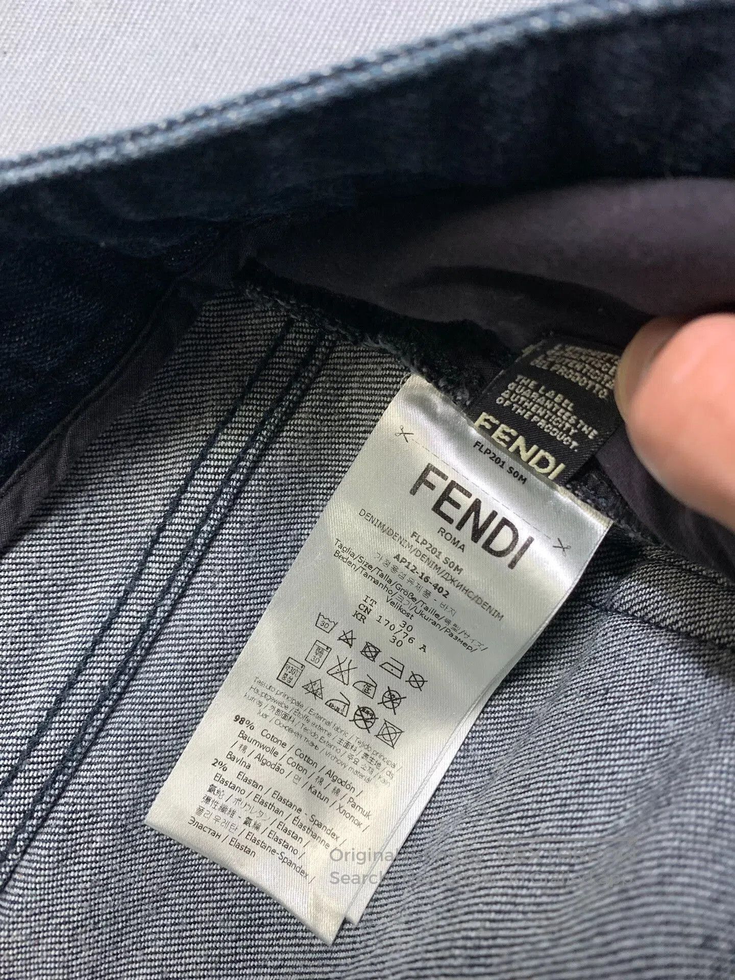 Fendi Fendi Calfskin Face Logo Washed Jeans. Size US 30 / EU 46 - 5 Thumbnail