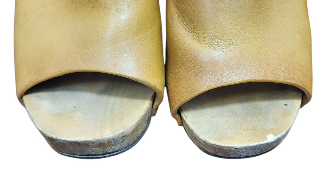 Sezane Sezane Dakota High Clogs Terracotta Wooden Buckle Chunky Size US 8 / IT 38 - 4 Thumbnail