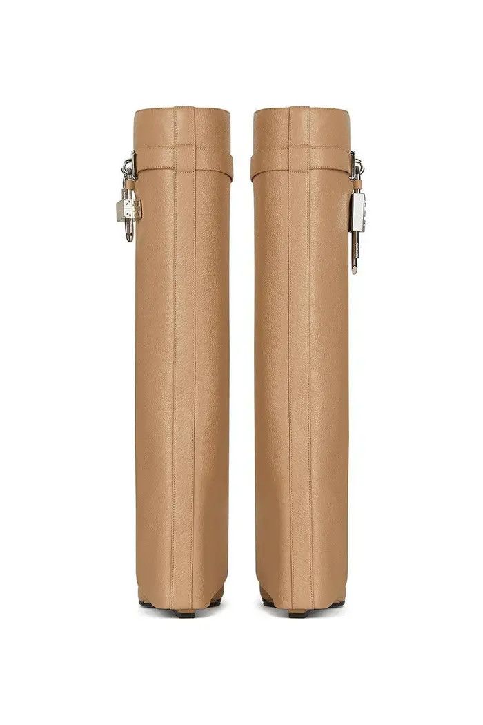 Givenchy o1lv12m0526 Shark Lock Boots in Beige Size US 8 / IT 38 - 6 Thumbnail