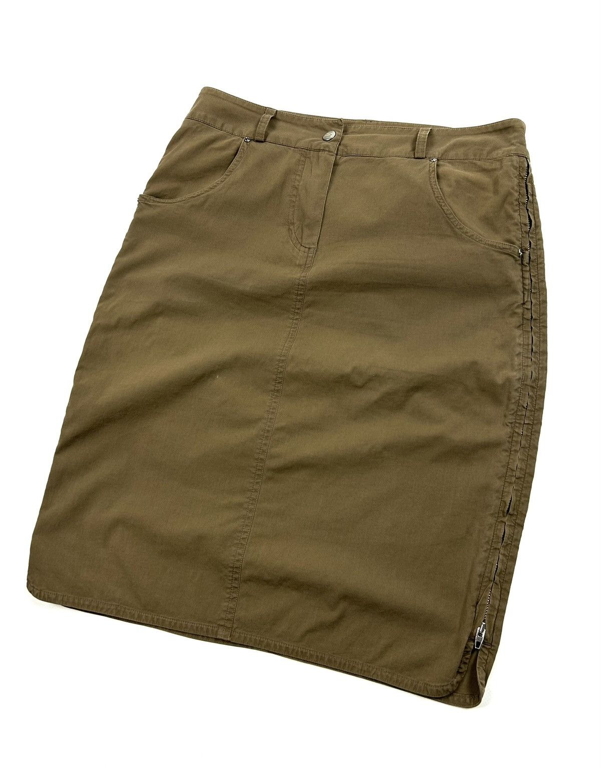 Sonia Rykiel Sonia Rykiel Archive Brown Zip Mini Skirt Used Effect S Y2K Size 25" / US 0 / IT 36 - 7 Thumbnail