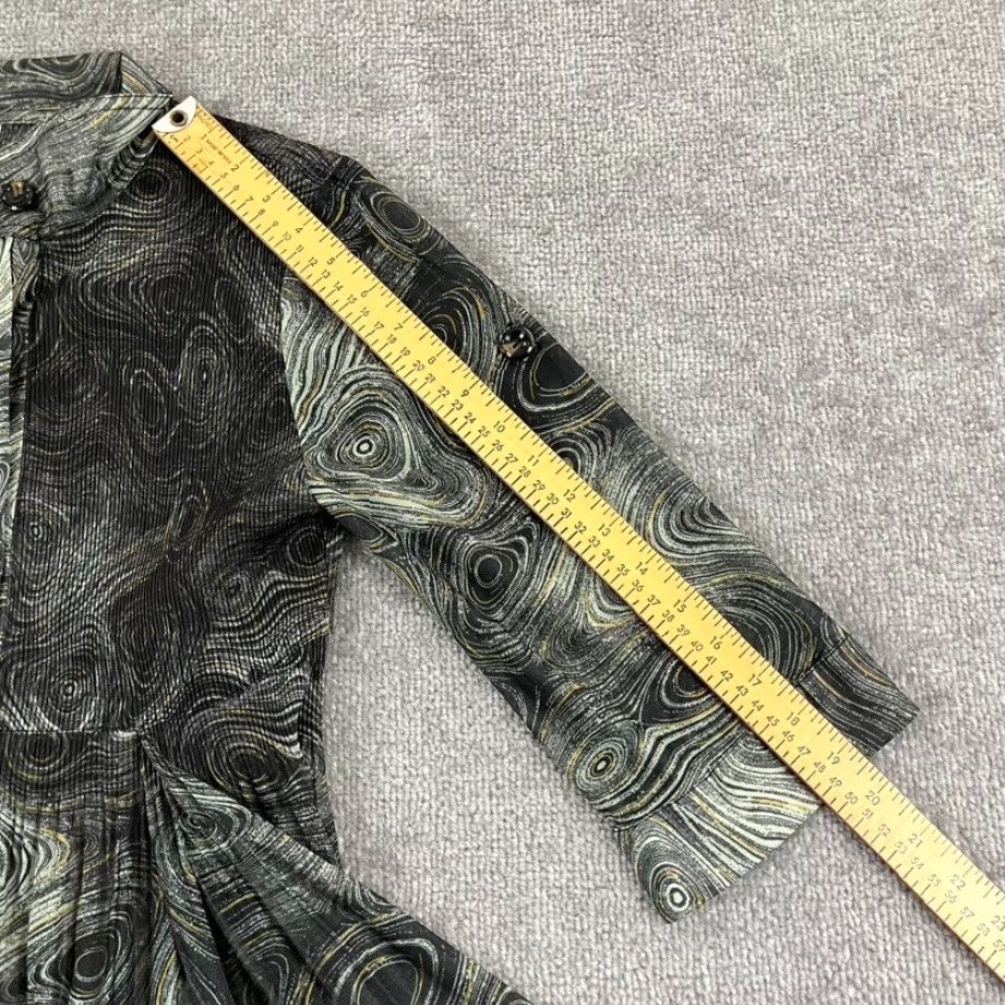 Vintage LINDI Shirt Womens XS Tunic Top Blouse Abstract Sheer Button Down Roll Tab L/S Shirt Blouse Womens XS LINDI Abstract Sheer Button Down Roll Tab L/S Size XS / US 0-2 / IT 36-38 - 7 Thumbnail