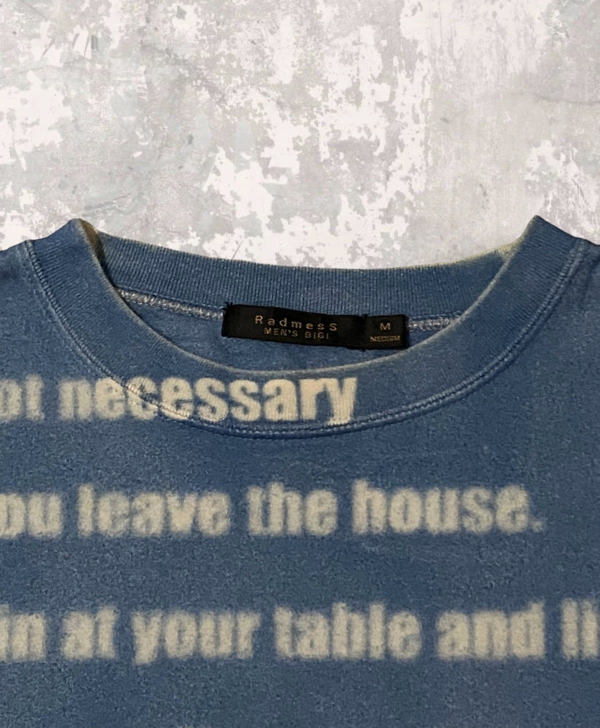 20471120 Japan Men’s Bigi Blur Ecstasy Poetry Wool Tshirt Size US M / EU 48-50 / 2 - 9 Thumbnail