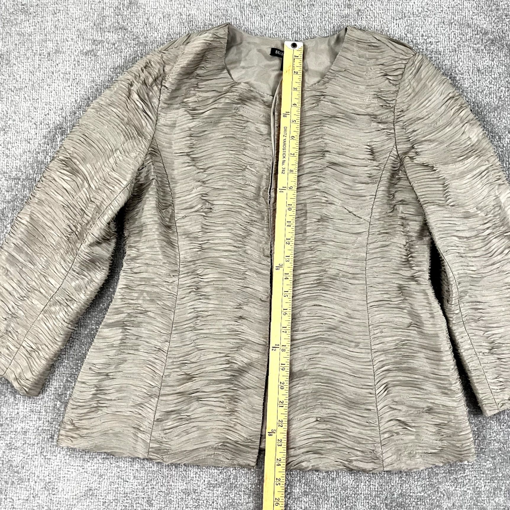 Eileen Fisher VINTAGE EILEEN FISHER Silk Blouse Women Small Brown Crew Neck Long Sleeve Casual Top Size S / US 4 / IT 40 - 4 Thumbnail
