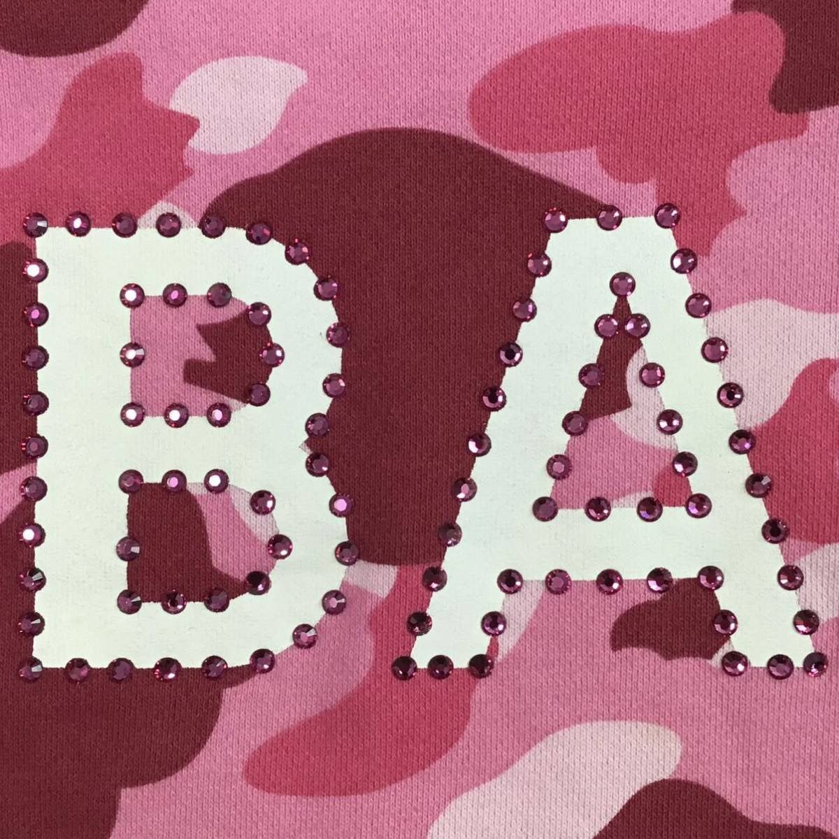 Bape × Nigo × Swarovski BAPE Pink Swarovski logo sweat shirt Pink camo a bathing ape Size US M / EU 48-50 / 2 - 4 Thumbnail
