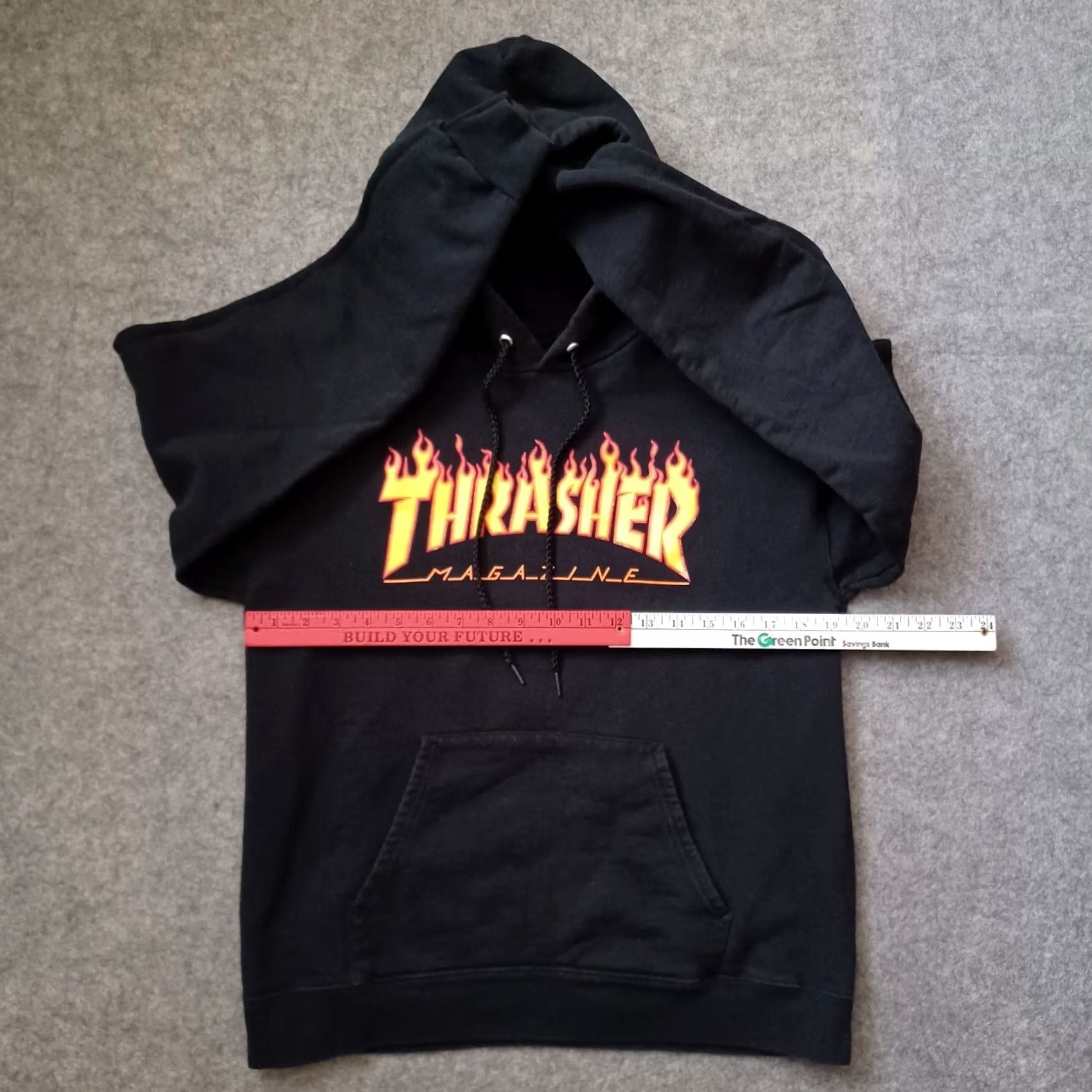 Thrasher Thrasher Womens Hoodie Small Black Sweatshirt Fire Logo Skateboarding Pullover Hooded Pocket Size S / US 4 / IT 40 - 4 Thumbnail