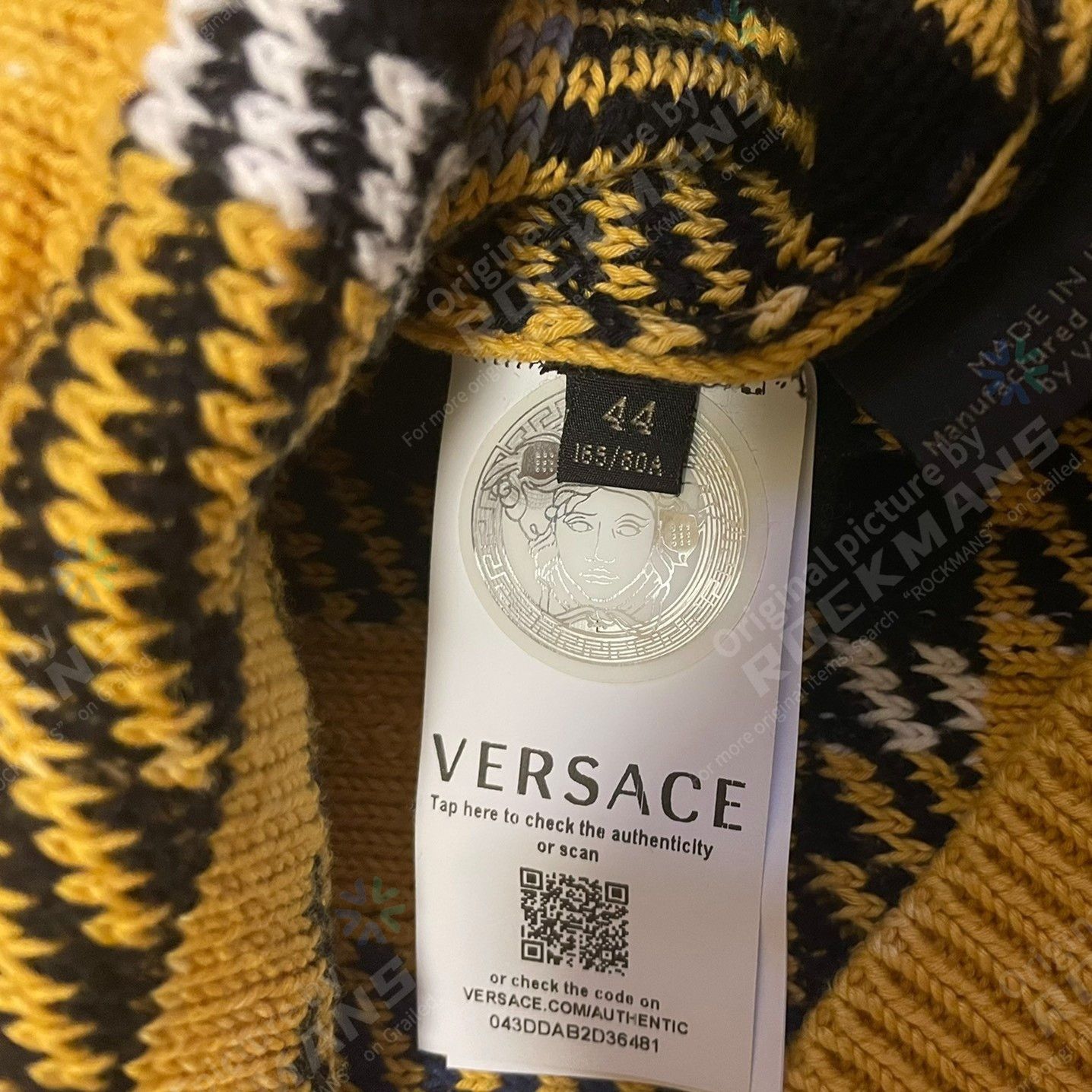 Versace Pullover girocollo motivo tartan sweaters Size 44/M