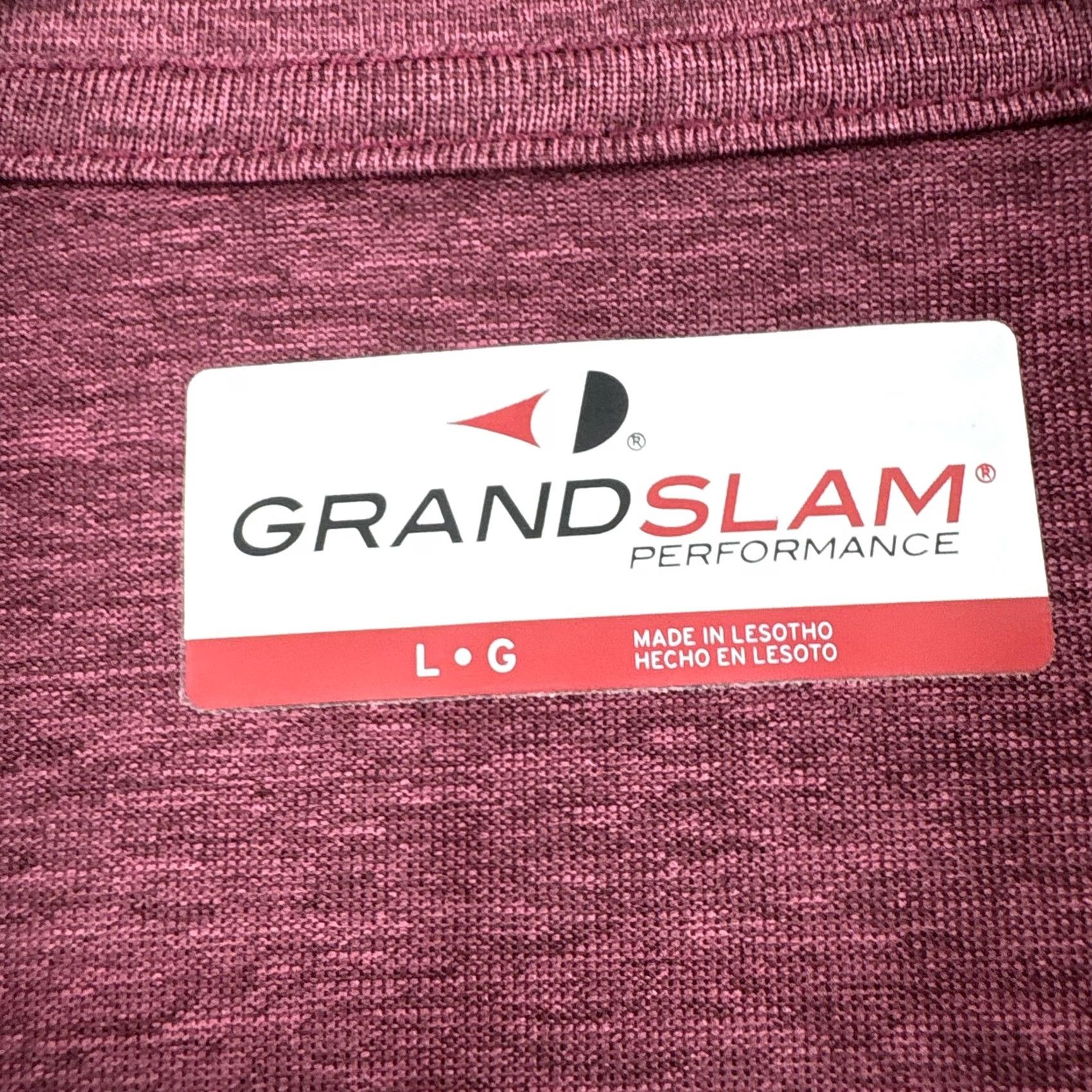 Vintage VINTAGE Grand Slam Performance Polo Shirt Mens L Red Heather Stretch Golf Casual NWT Size US L / EU 52-54 / 3 - 3 Thumbnail