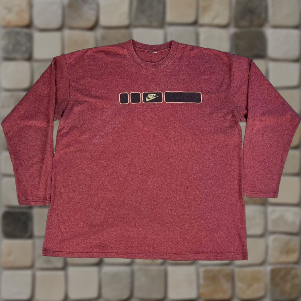 Nike Nike Men's Vintage 90s Long Sleeve T-Shirt Sz 2XL Red Shirt Men’s 90s Nike Crew Neck Vintage 1990s Size US XXL / EU 58 / 5 - 1 Thumbnail