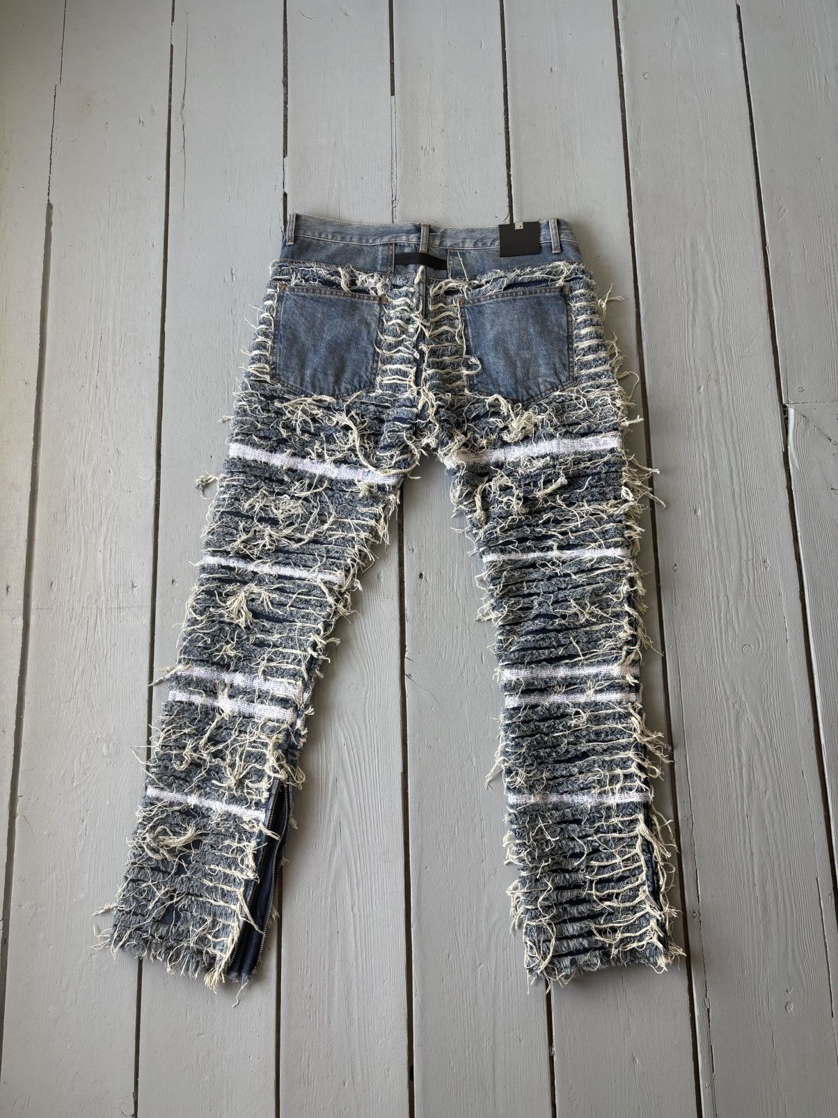 1017 ALYX 9SM × Blackmeans Distressed Shredded Blackmeans x Alyx Pants Size US 34 / EU 50 - 4 Thumbnail