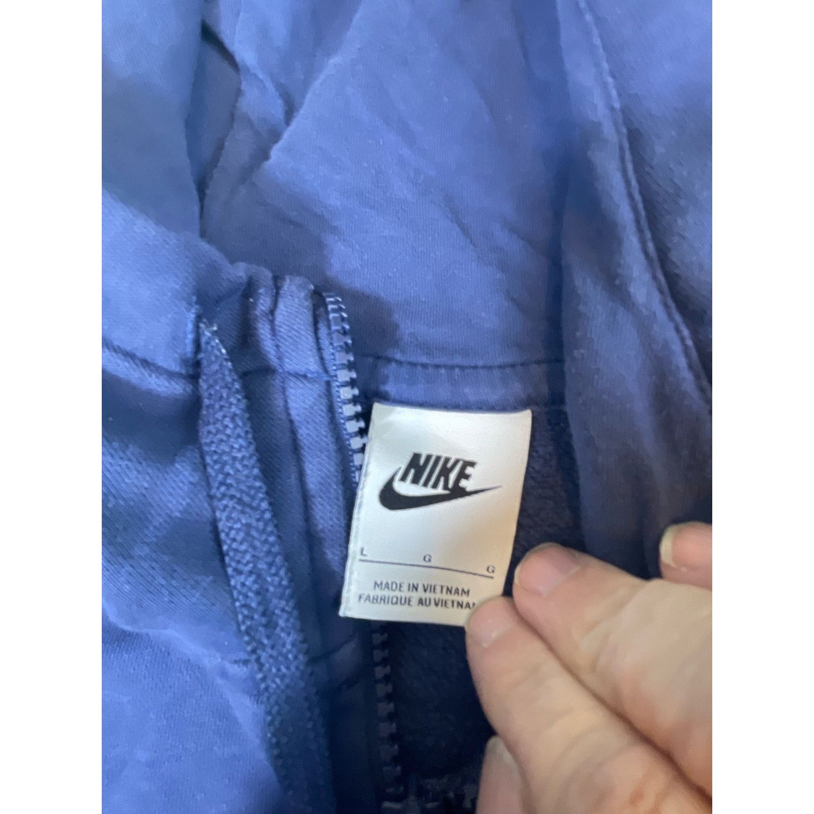 Nike Nike Men’s Blue Full Zip Hoodie Drawcord Size Large Size US L / EU 52-54 / 3 - 3 Thumbnail