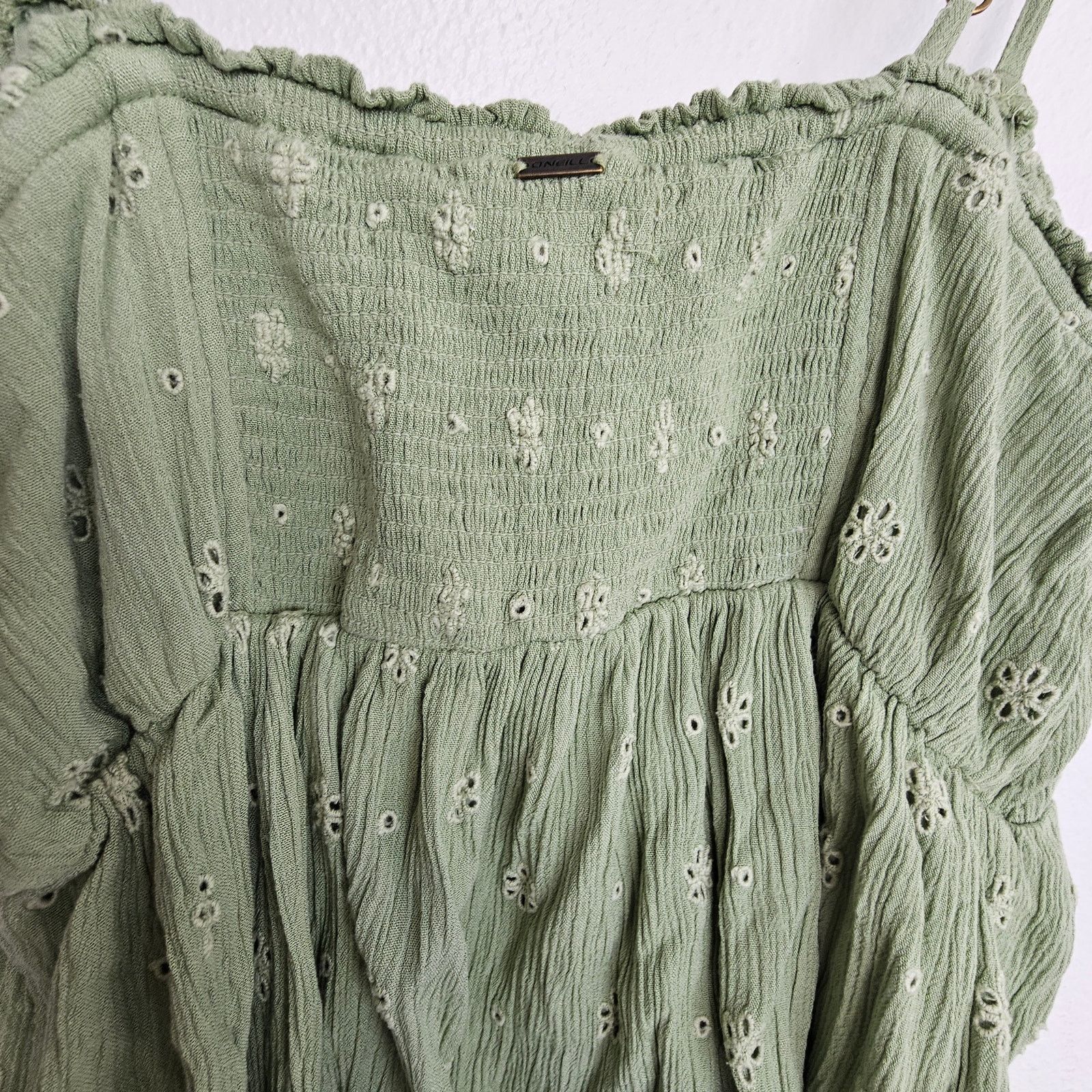 O'Neill O'Neill Womens Eyelet Babydoll Mini Tank Dress S Surf Ruffle Size S / US 4 / IT 40 - 8 Thumbnail