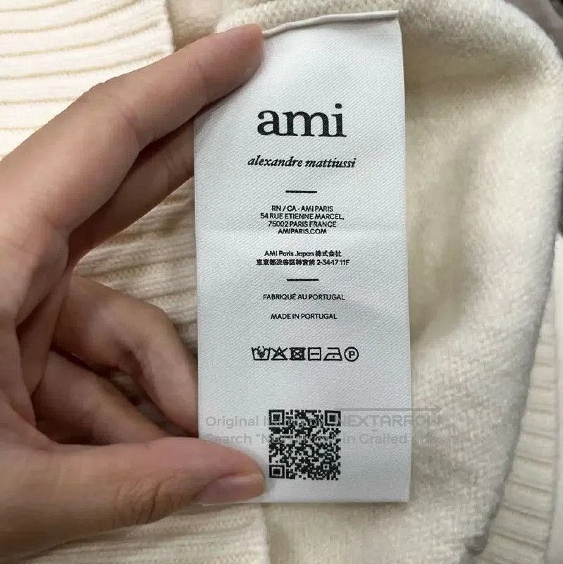 AMI AMI White Cardigan with Heart Logo . Size L / US 10 / IT 46 - 5 Thumbnail