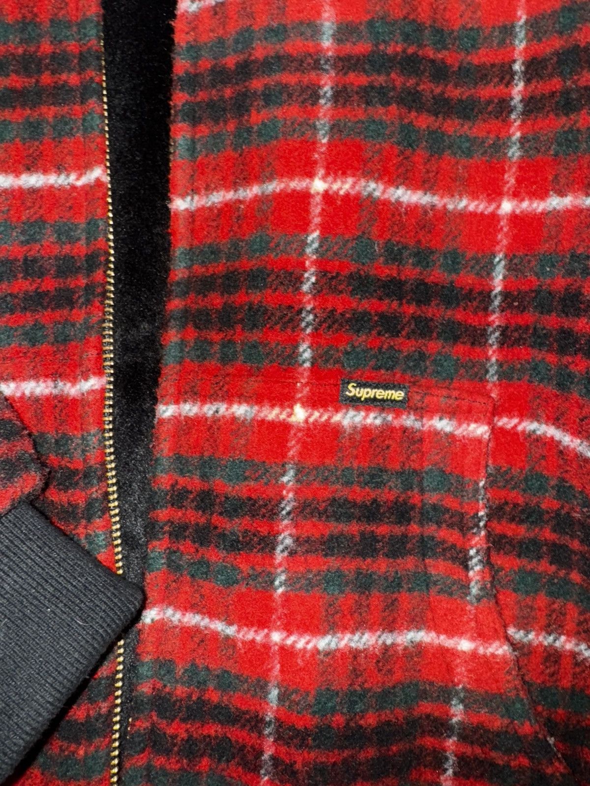 Supreme Supreme Plaid Wool Hooded Work Jacket 
