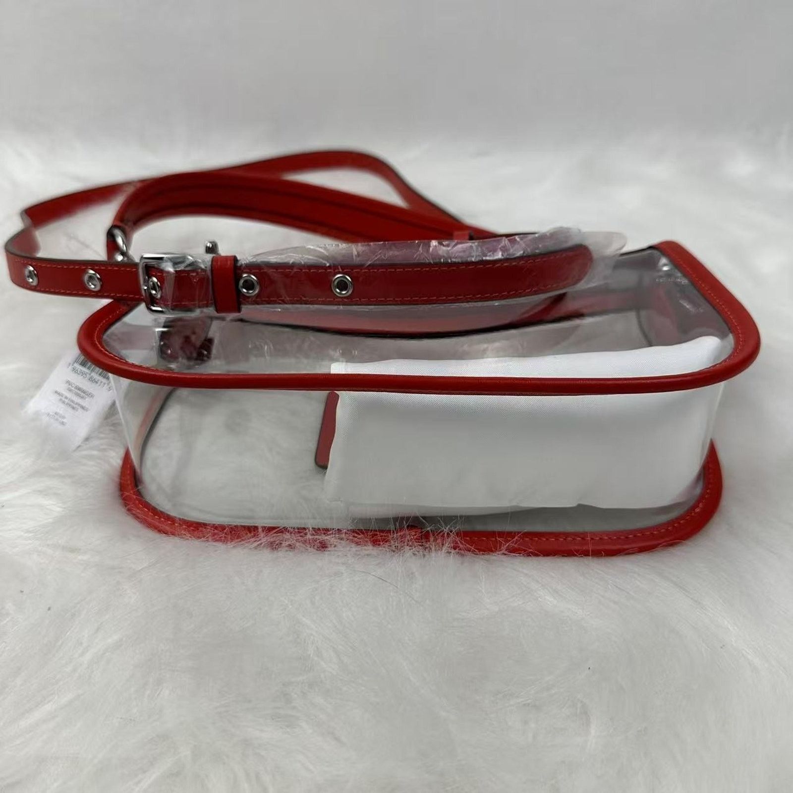 Coach Coach Stadium Swinger Crossbody Clear PVC Dust Bag CBH13 Red Size ONE SIZE - 8 Thumbnail