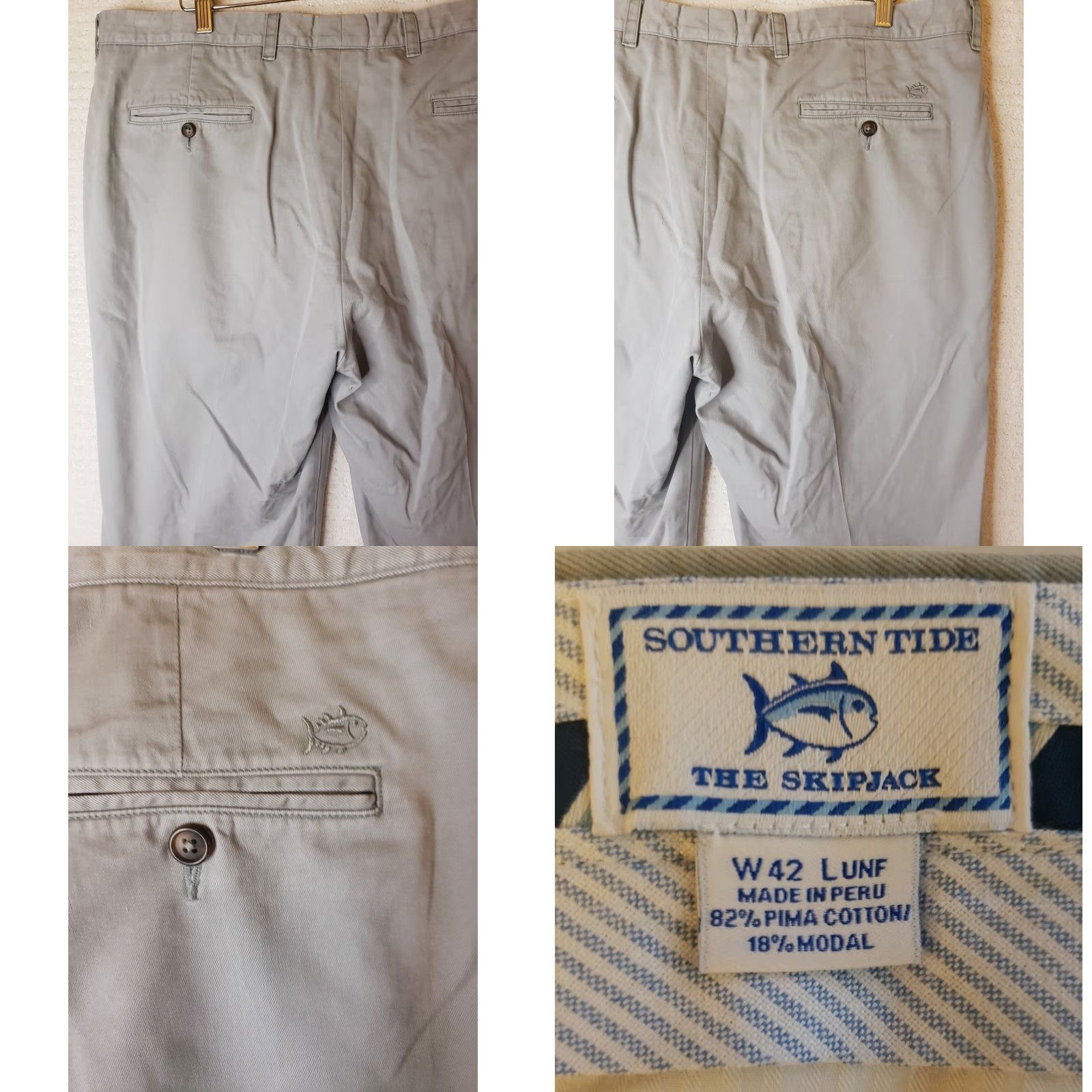 Southern Tide Southern Tide Pants SkipJack High Rise Straight Green Khaki Mens 42W x 33.5L Adjustable Flat Front Pima Cotton Twill 4 Pockets Clean Like New Size US 42 / EU 58 - 8 Thumbnail
