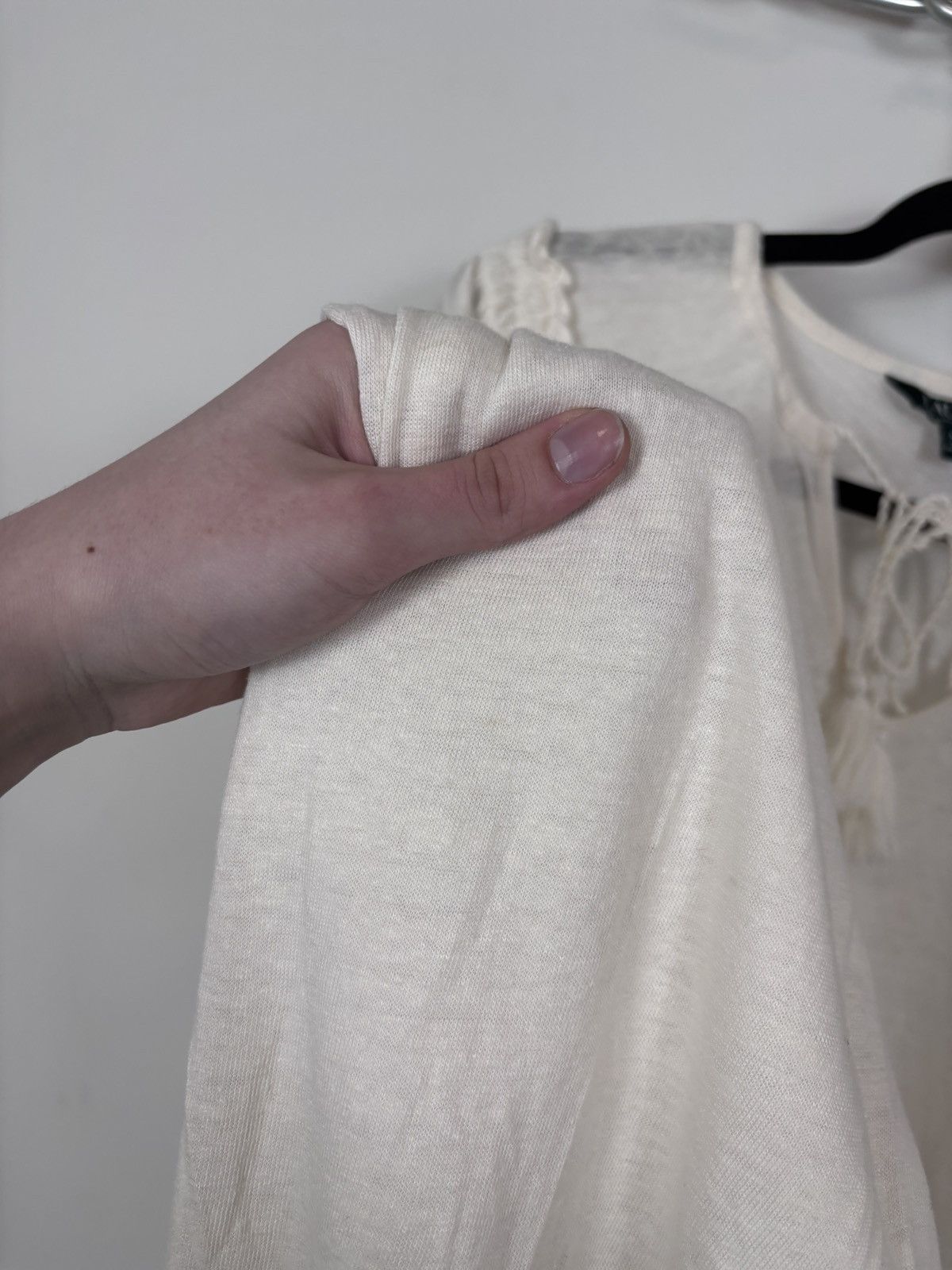 Lauren Ralph Lauren Lauren Ralph Lauren Women’s Ivory Linen Long Sleeve Blouse Size L / US 10 / IT 46 - 19 Thumbnail