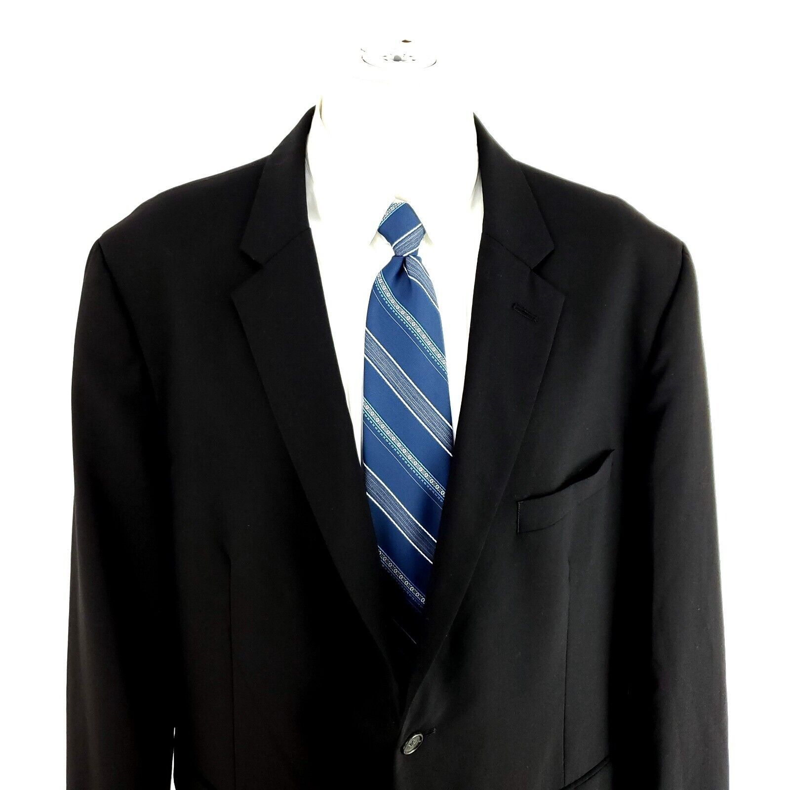 Nautica Nautica Wool Polyester 2 Button Blazer 46L Charcoal Black Ta Size 46L - 1 Thumbnail